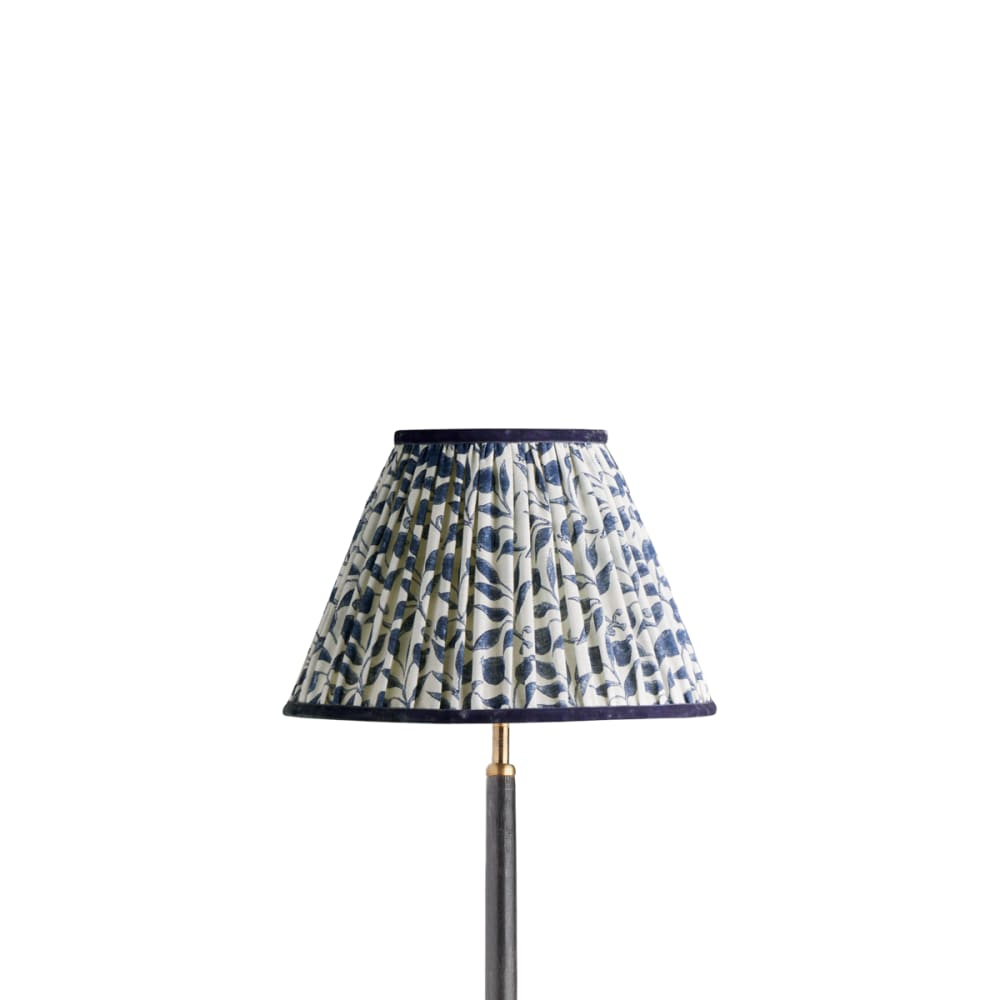 Pooky - 30cm Straight Empire Shade - Indigo Marigold Linen - Morris & Co