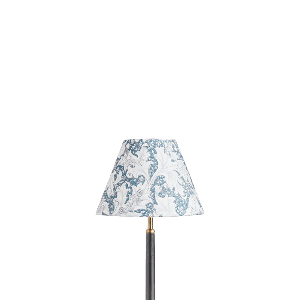 Pooky - 25cm Empire Shade - Slate Blue Wallflower Printed Cotton - Morris & Co