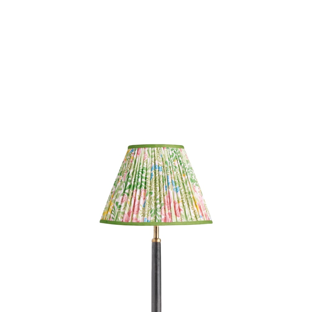 Pooky - 25cm Empire Shade - Boughs Green and Rose Bower Printed Cotton - Morris & Co