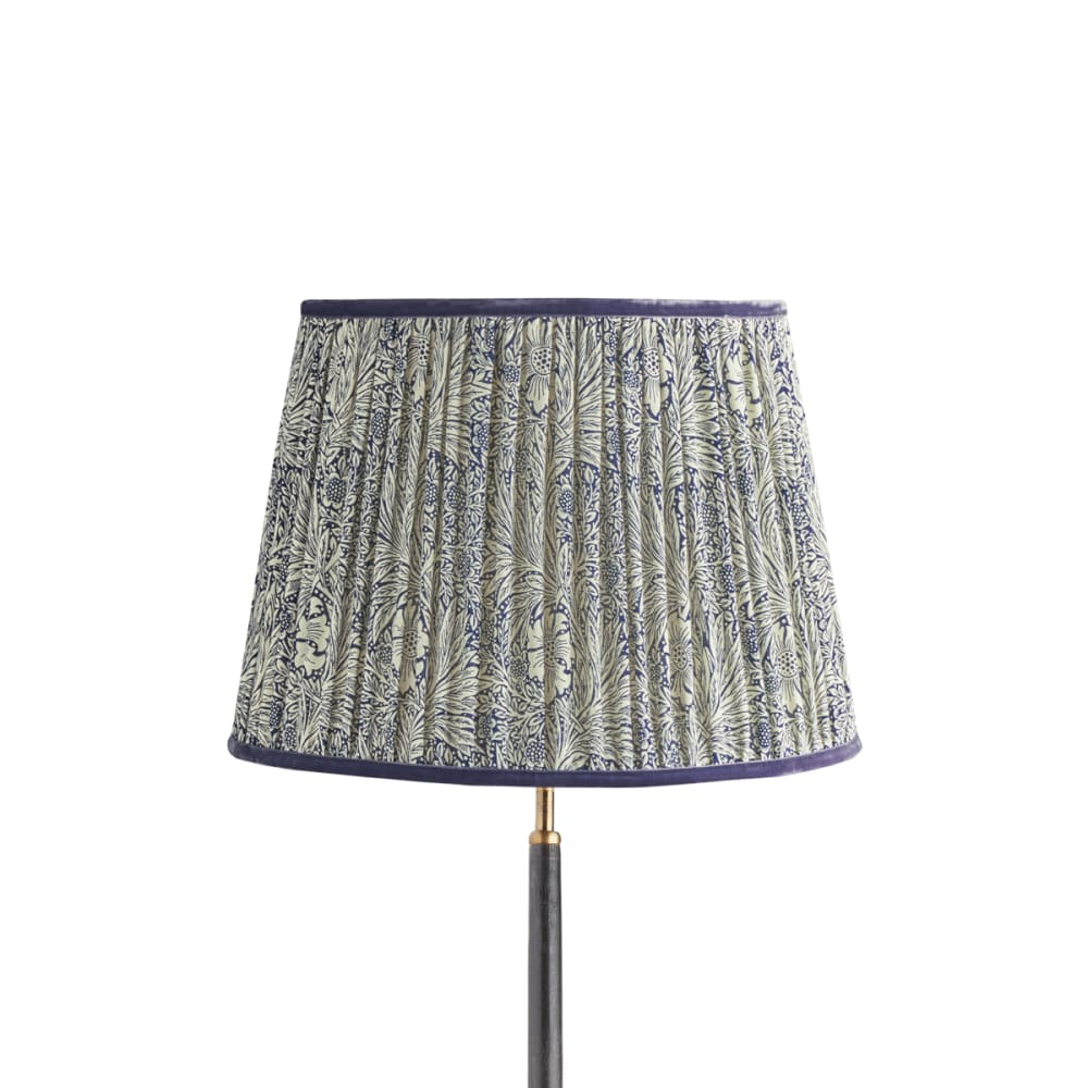 Pooky - 40cm Straight Empire Shade - Indigo Marigold Linen - Morris & Co
