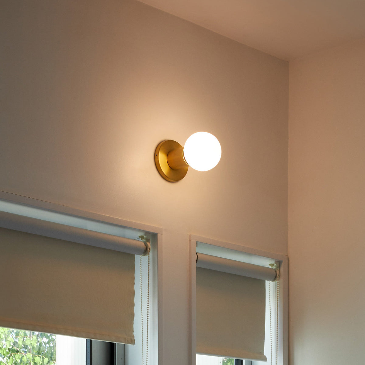Tala Lochan Wall Light in Brass + Sphere III