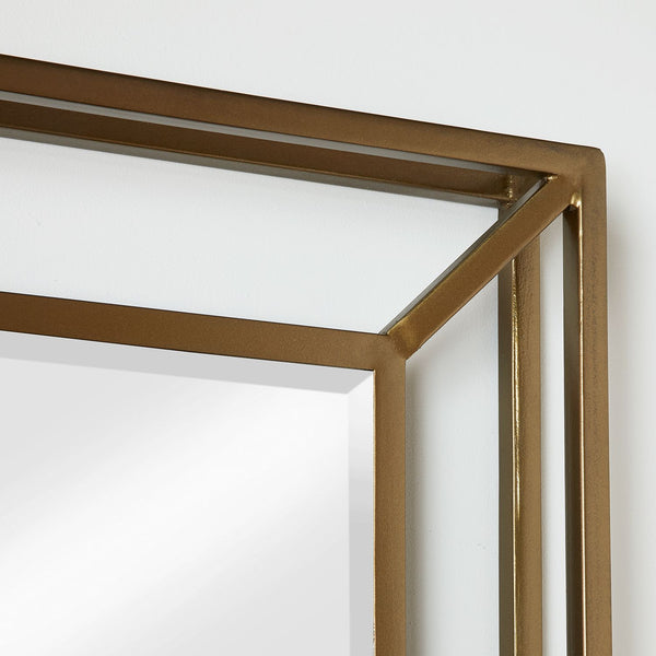 Pooky - Grenada Mirror - Antiqued Brass Finish