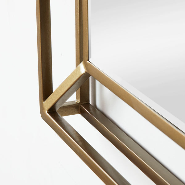 Pooky - Grenada Mirror - Antiqued Brass Finish