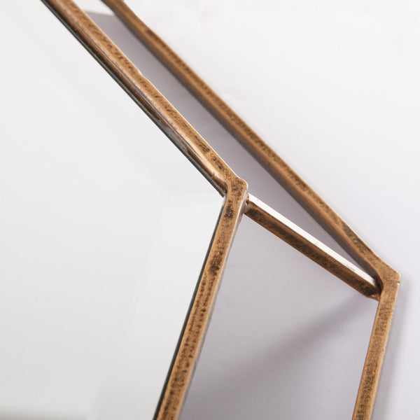 Pooky - Octagon Mirror - Clear Glass with Antique Gold Frame