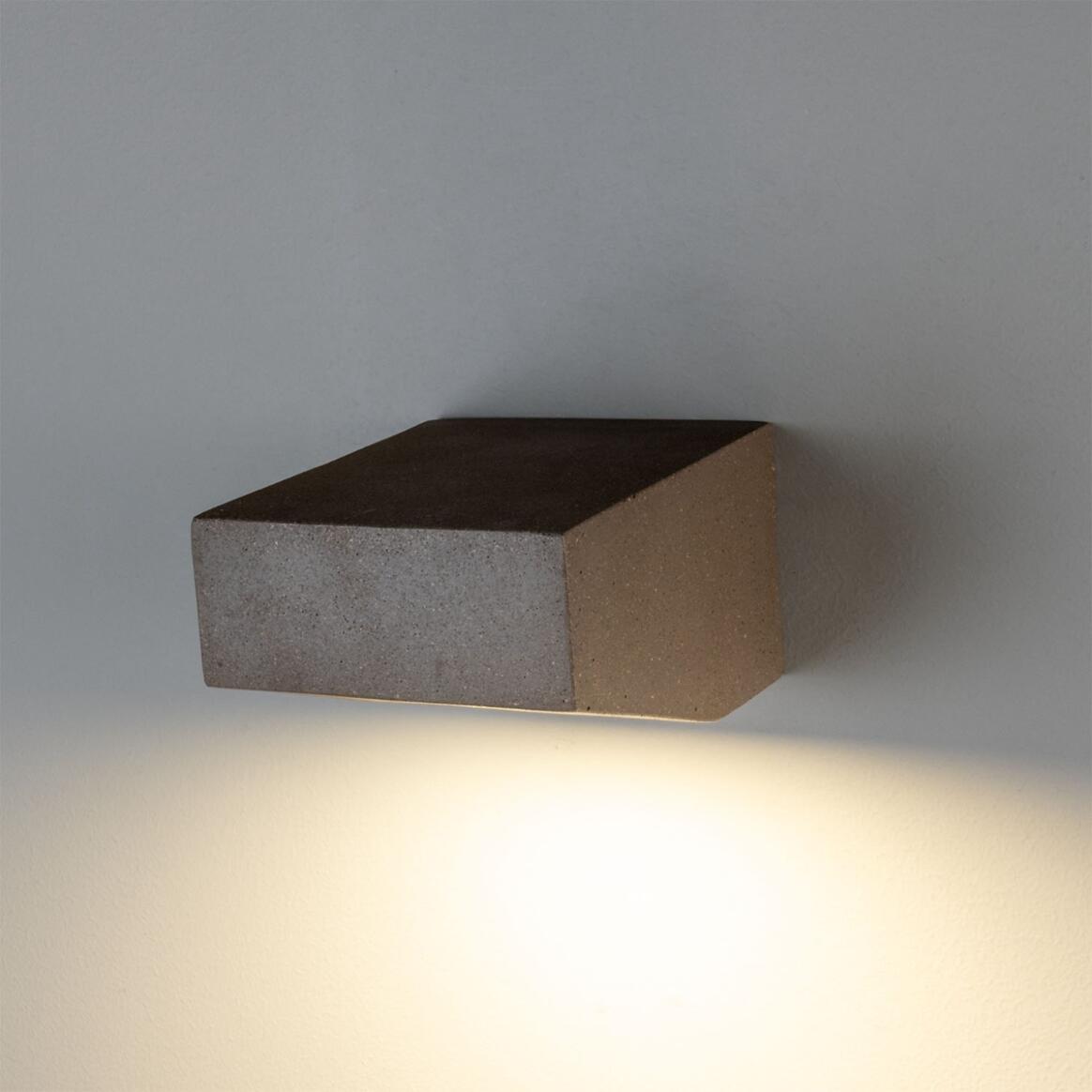 Mullan - Trieste Outdoor Concrete Wall Light 13cm IP65 - Grey Concrete Finish