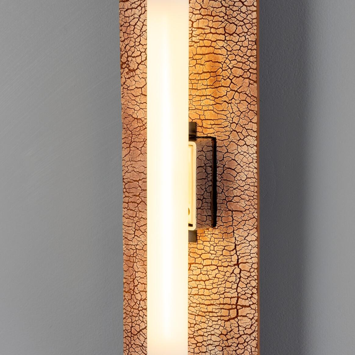 Mullan - Capua Rectangular Ceramic Wall Light Red Iron 50cm IP20 - Powder Coated Matte Black Finish
