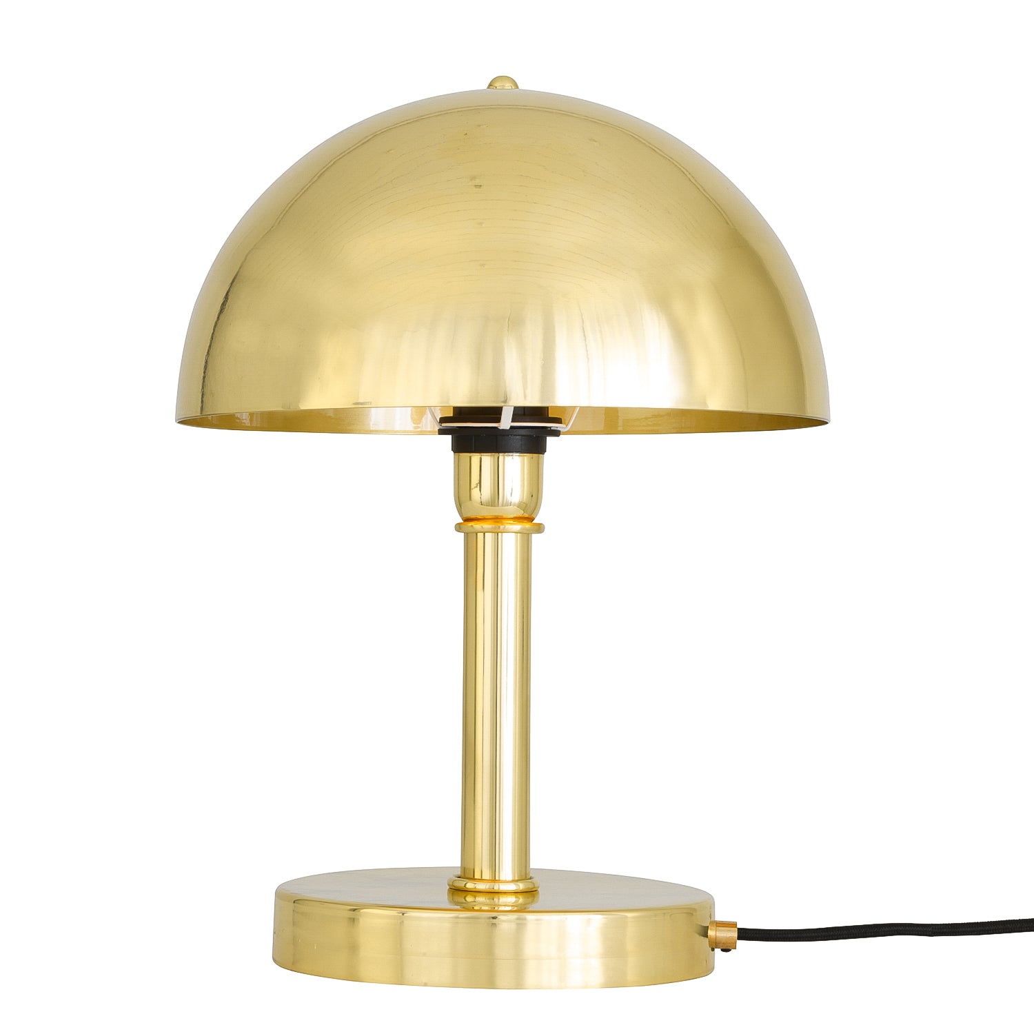 Mullan Turku Modern Brass Dome Table Lamp 30cm IP20 - Polished Brass  Finish