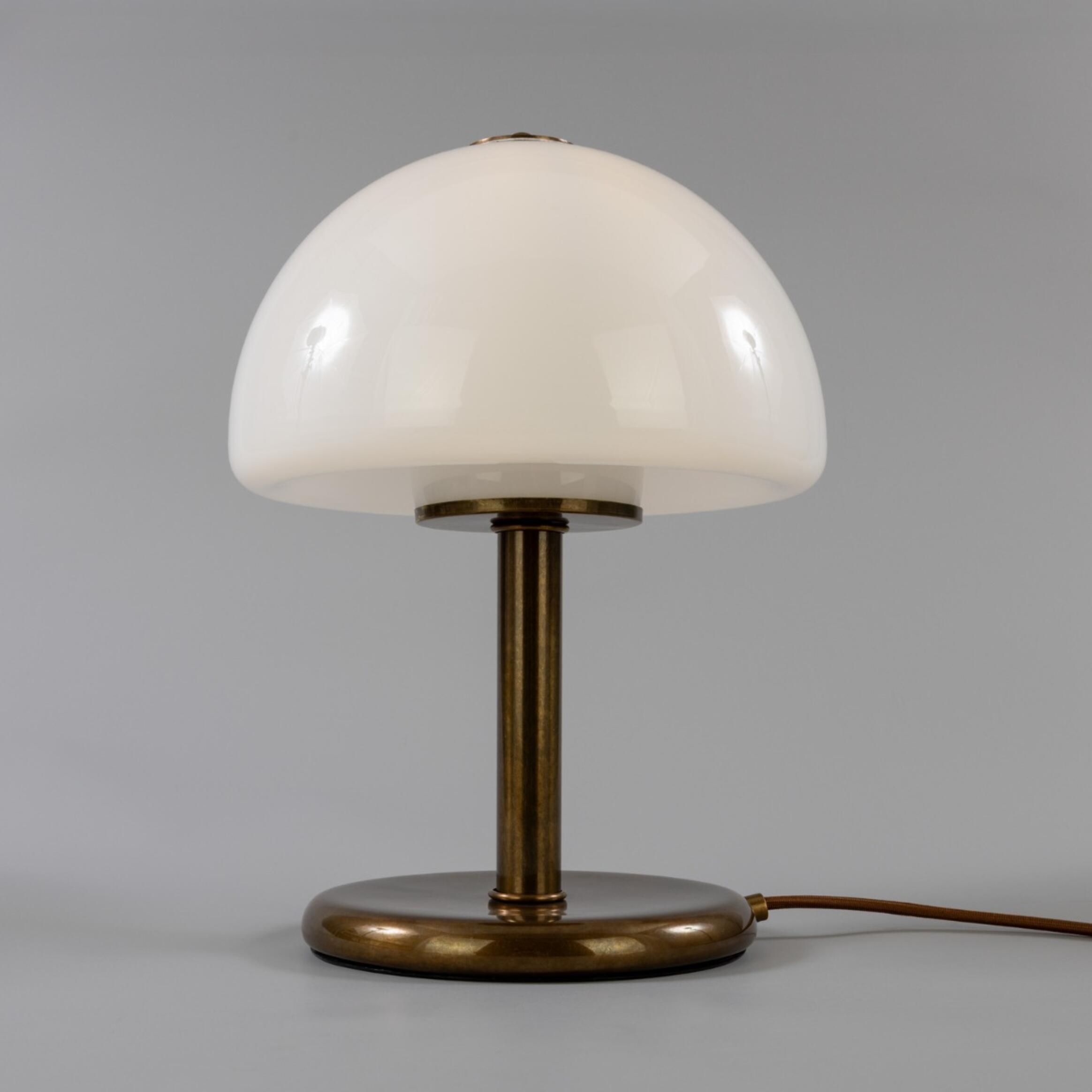 Mullan  Champignon Mid-Century Mushroom Table Lamp - Antique Brass Finish