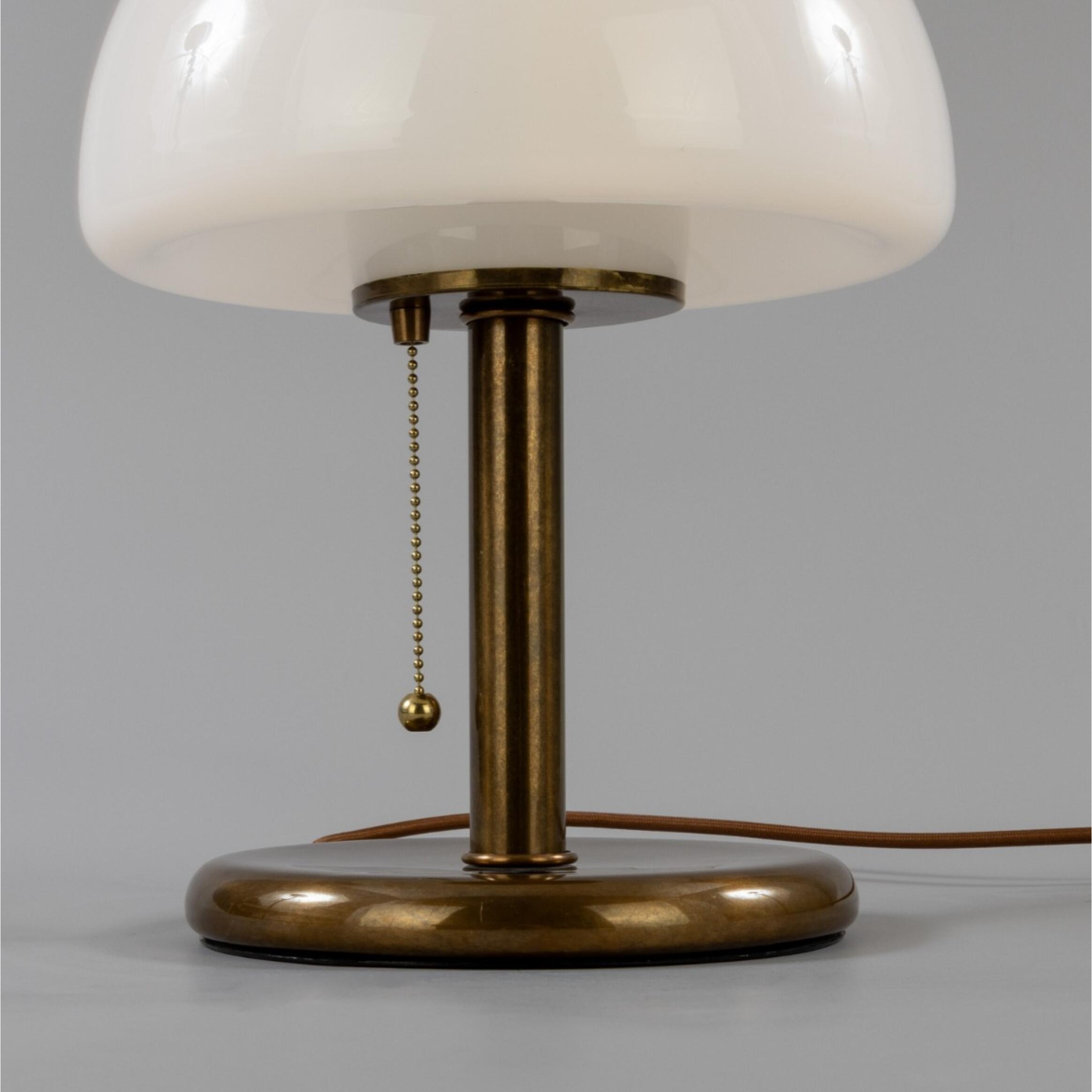 Mullan  Champignon Mid-Century Mushroom Table Lamp - Antique Brass Finish