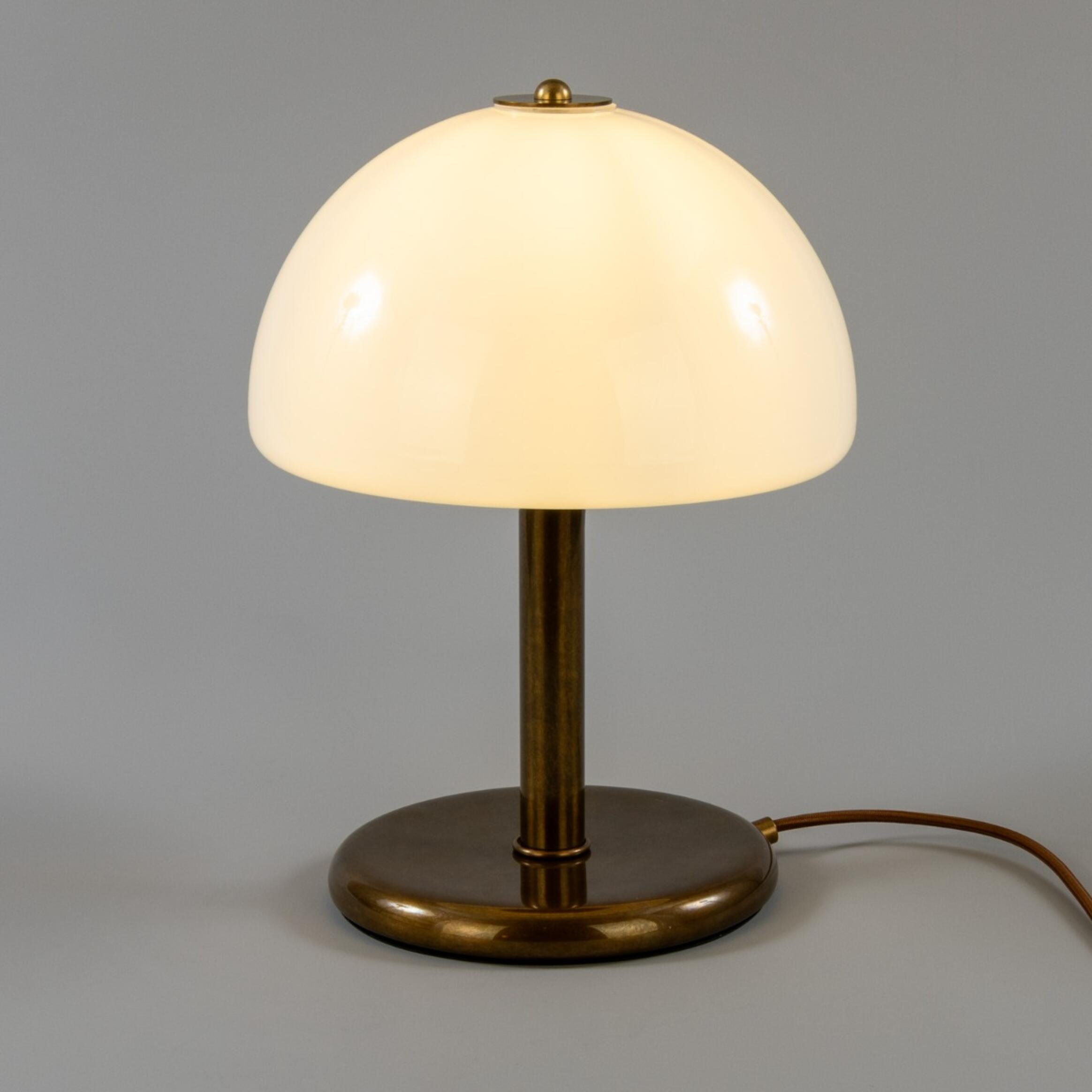 Mullan  Champignon Mid-Century Mushroom Table Lamp - Antique Brass Finish
