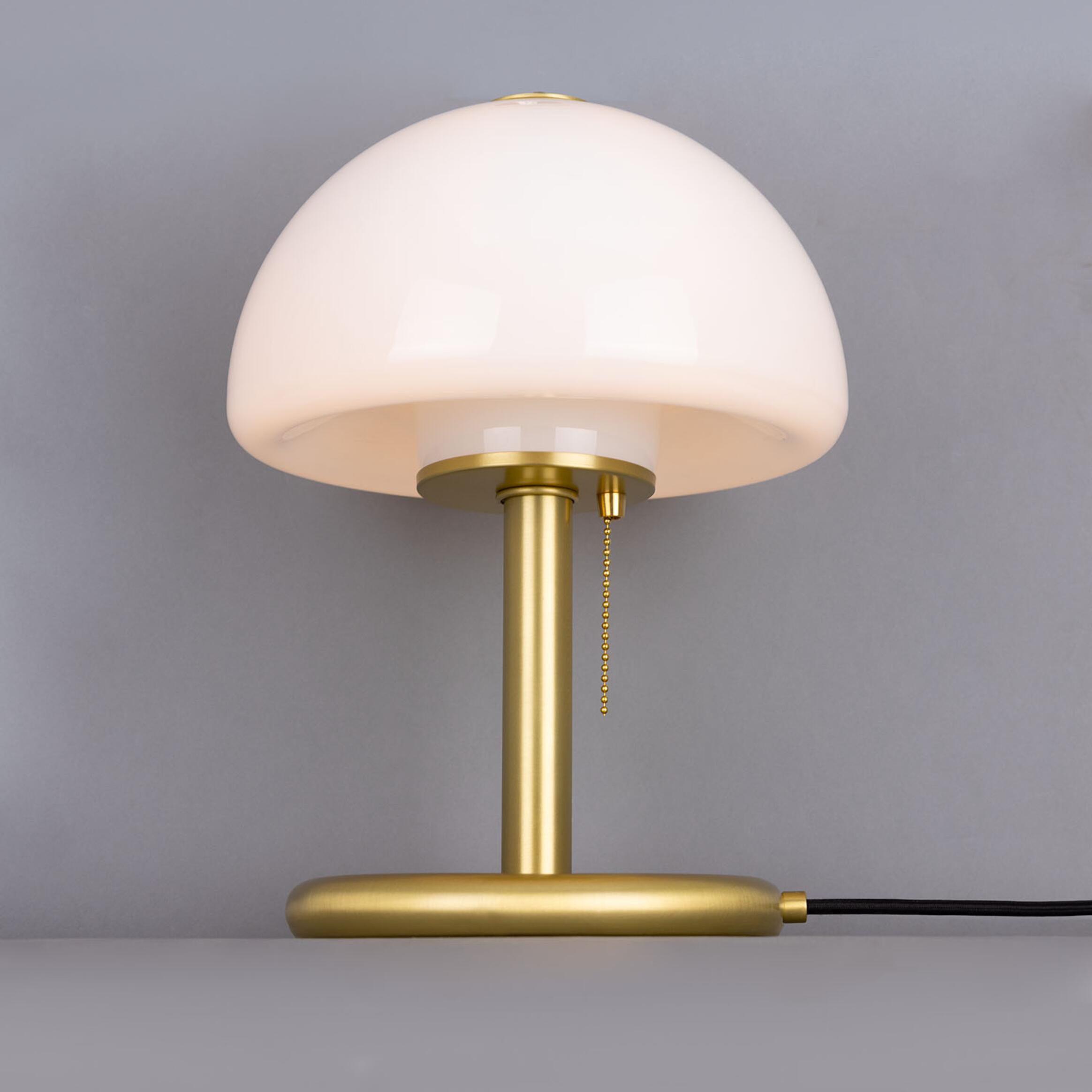 Mullan  Champignon Mid-Century Mushroom Table Lamp - Satin Brass Finish