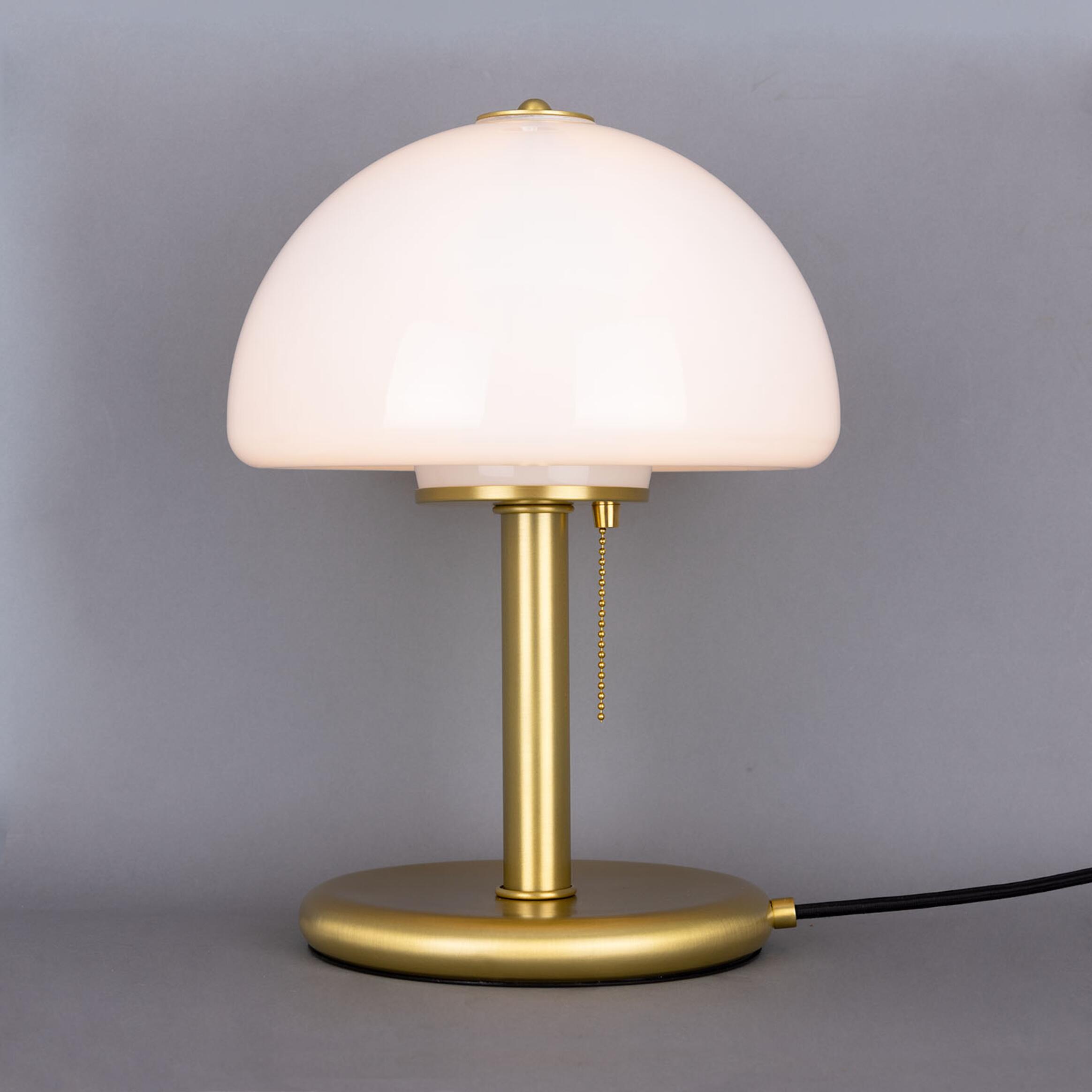 Mullan  Champignon Mid-Century Mushroom Table Lamp - Satin Brass Finish