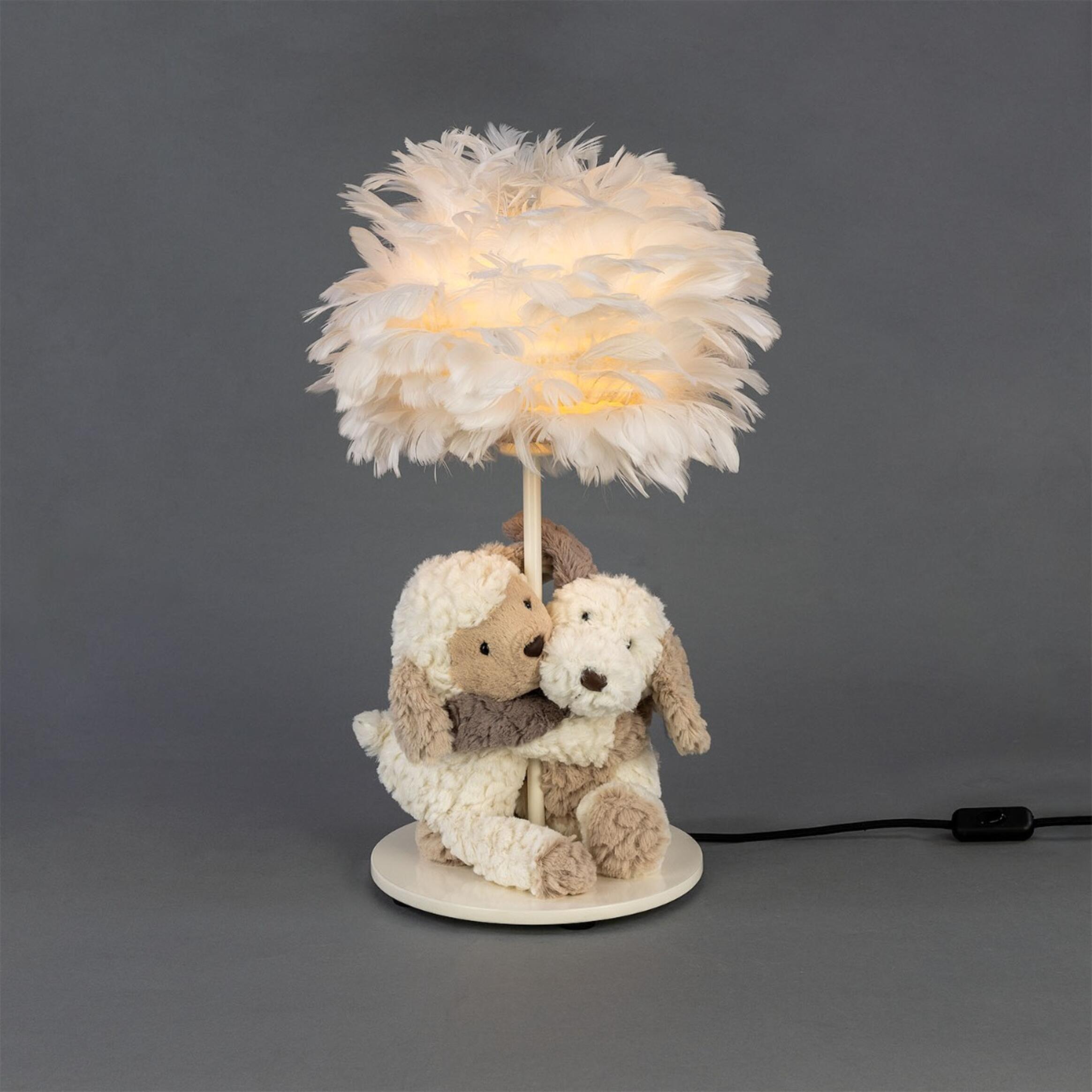 Mullan Foz Teddy Table Lamp 56cm IP20 Powder - Coated White Finish