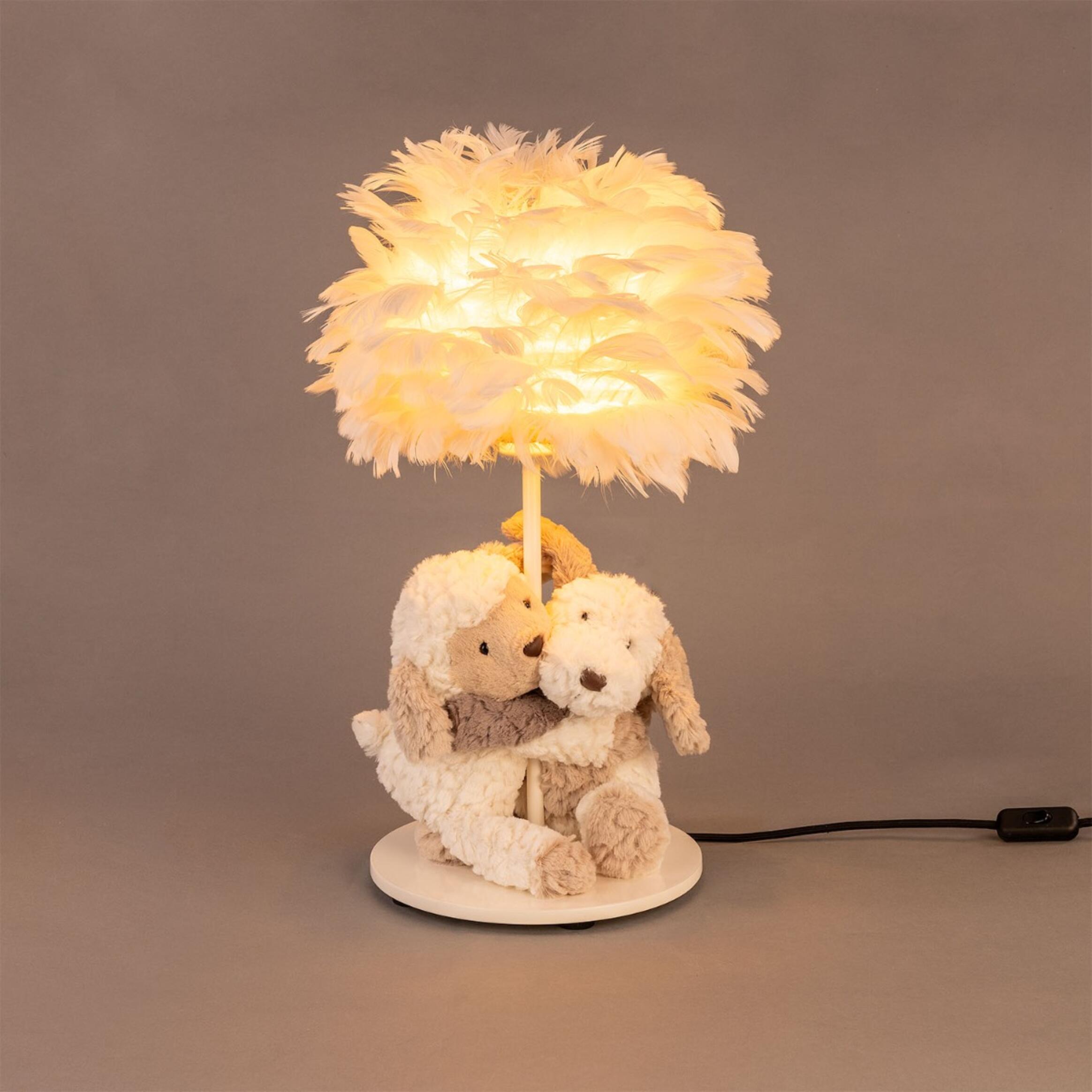 Mullan Foz Teddy Table Lamp 56cm IP20 Powder - Coated White Finish