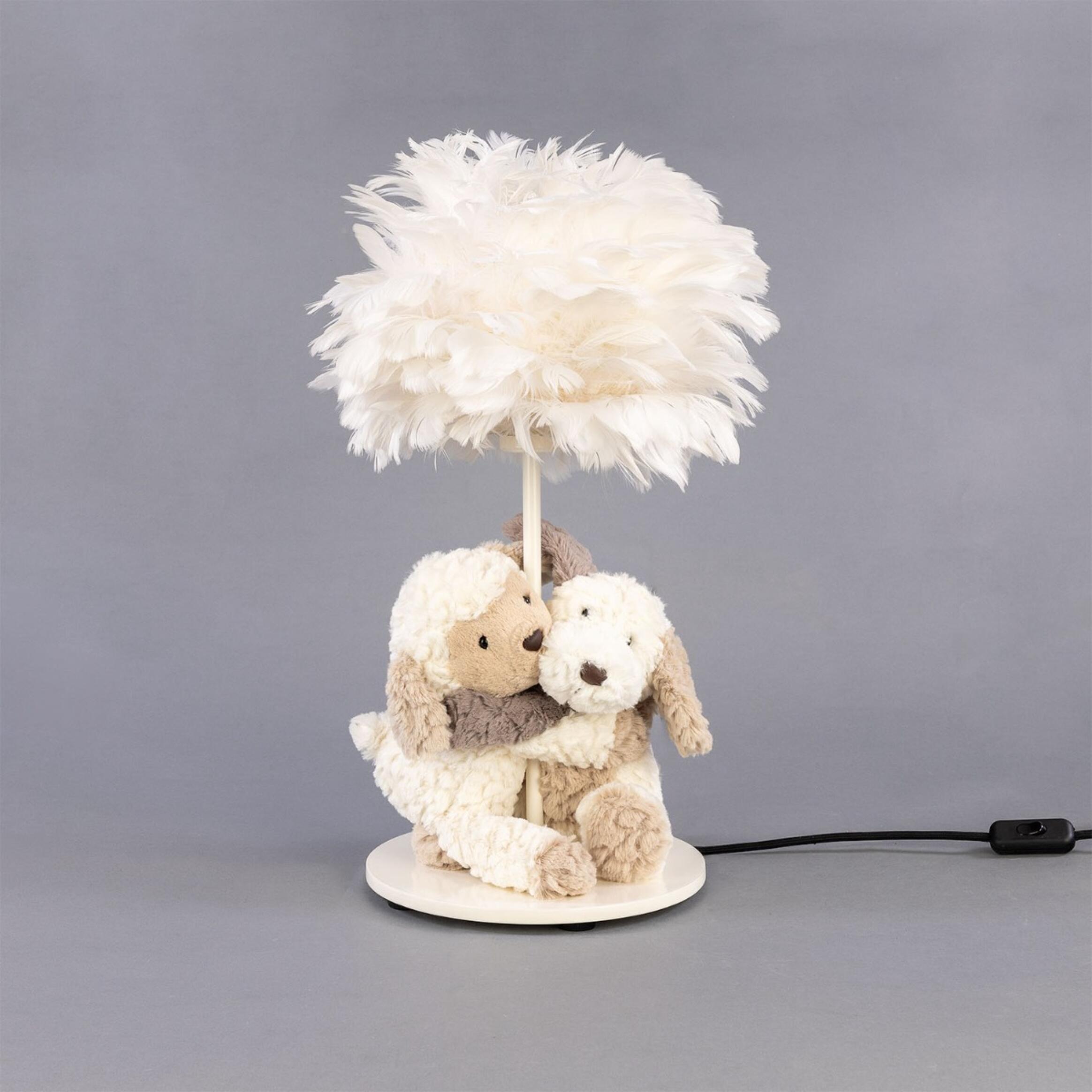 Mullan Foz Teddy Table Lamp 56cm IP20 Powder - Coated White Finish