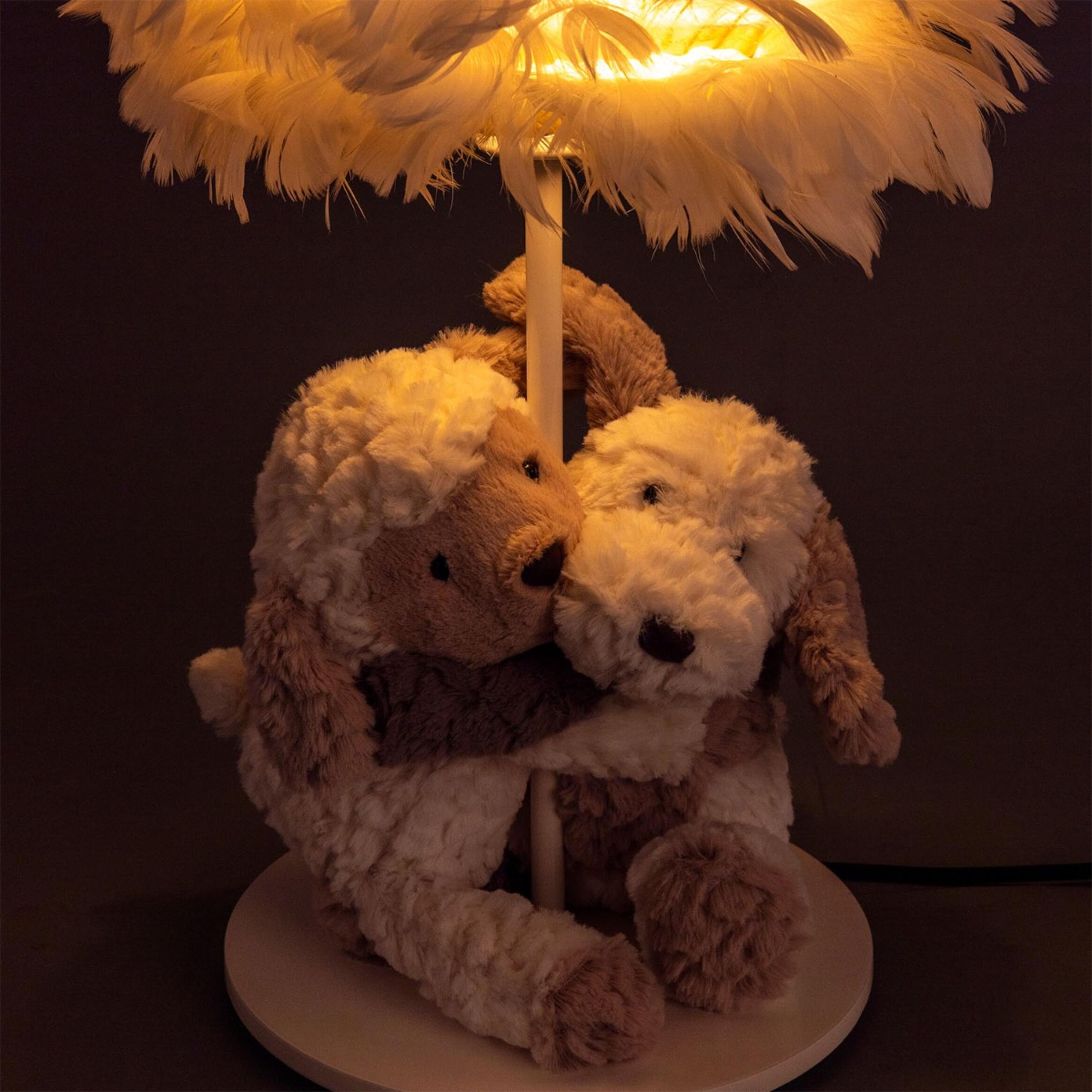 Mullan Foz Teddy Table Lamp 56cm IP20 Powder - Coated White Finish