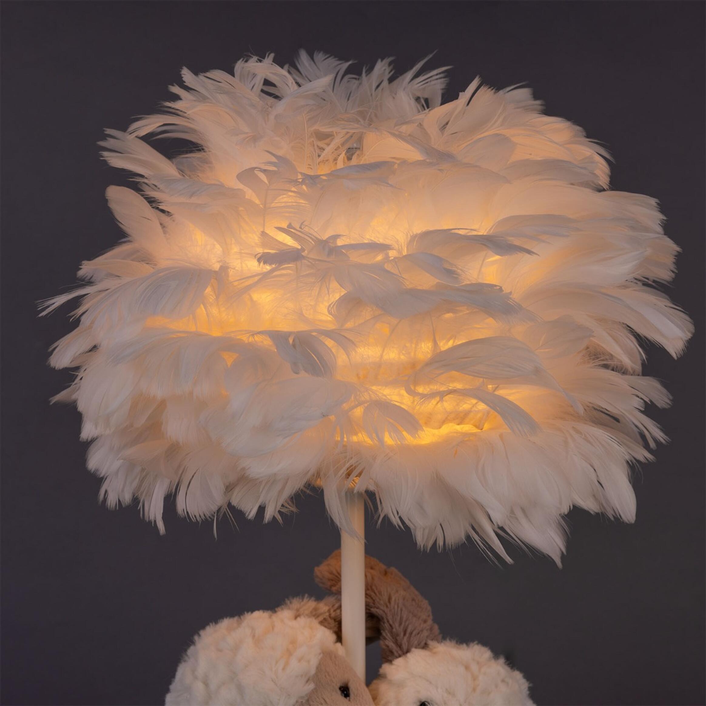 Mullan Foz Teddy Table Lamp 56cm IP20 Powder - Coated White Finish