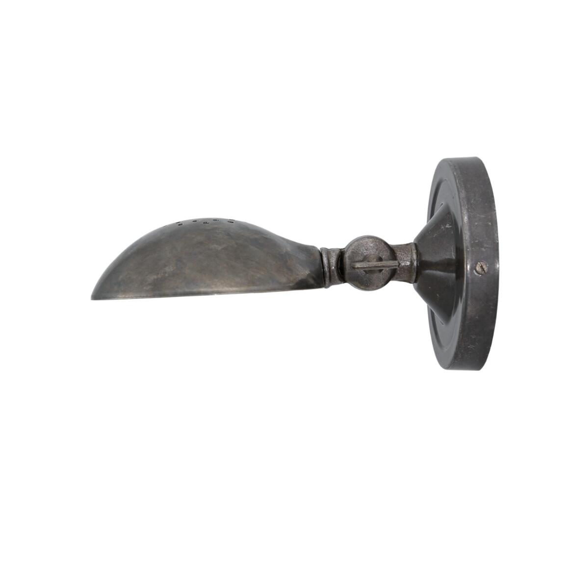 Mullan - Cody Adjustable Industrial Brass Wall Light 11cm IP20 - Antique Silver Finish