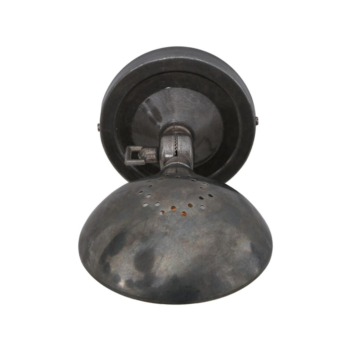 Mullan - Cody Adjustable Industrial Brass Wall Light 11cm IP20 - Antique Silver Finish