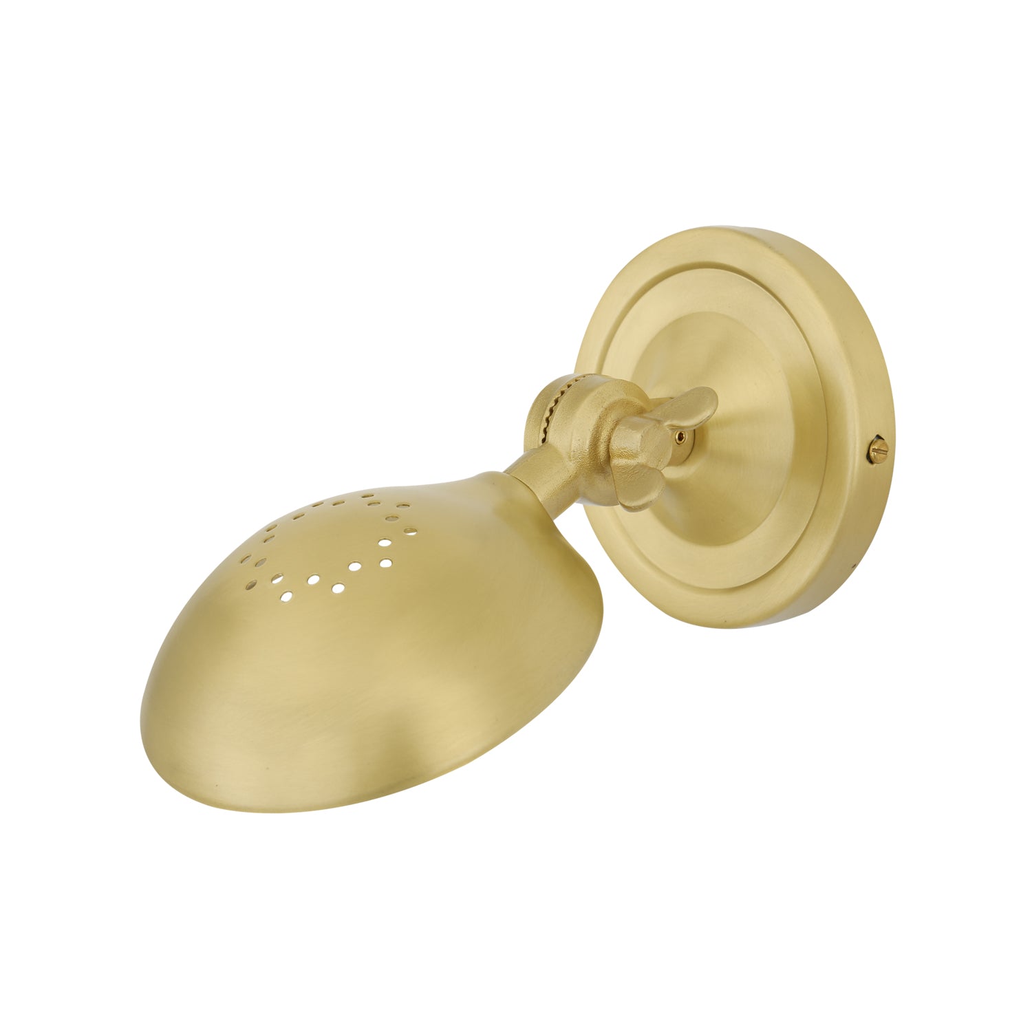 Mullan - Cody Adjustable Industrial Brass Wall Light 11cm IP20 - Satin Brass Finish