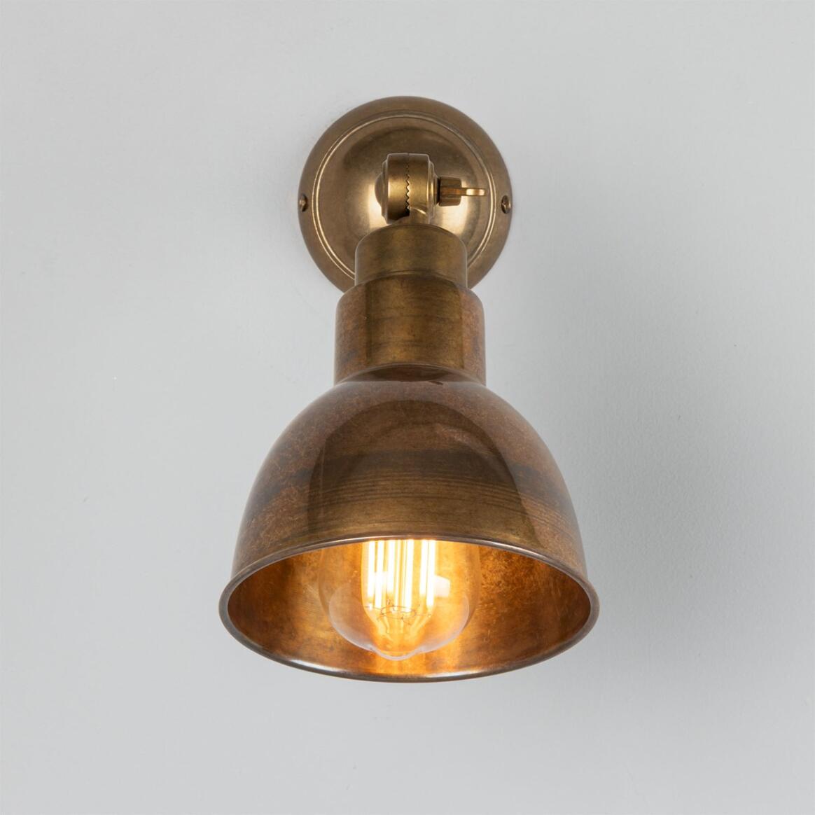 Mullan - Baku Vintage Adjustable Wall Light 15cm IP20 - Antique Brass Finish