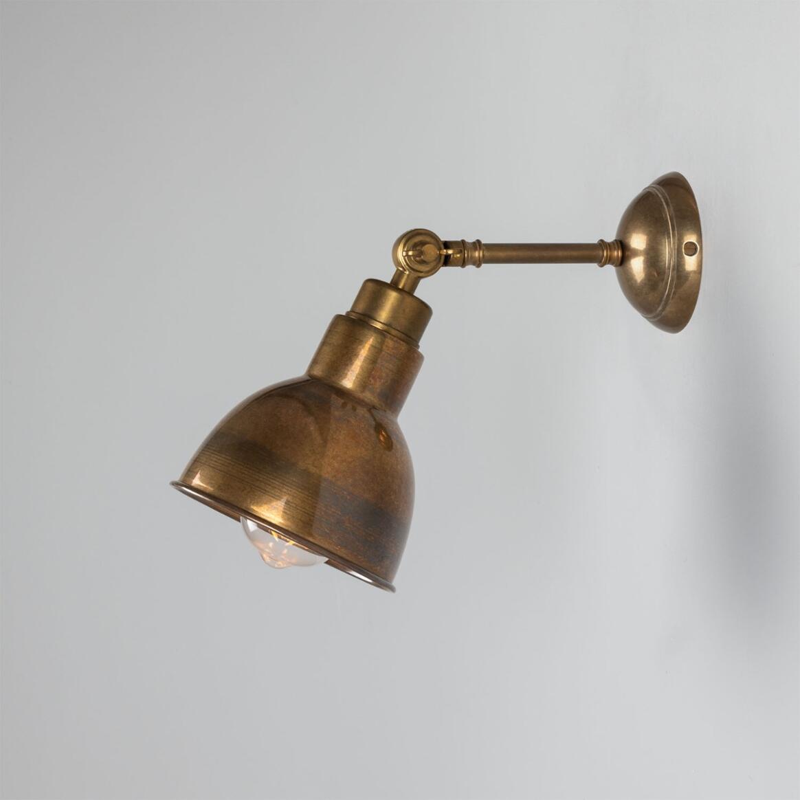 Mullan - Baku Vintage Adjustable Wall Light 15cm IP20 - Antique Brass Finish