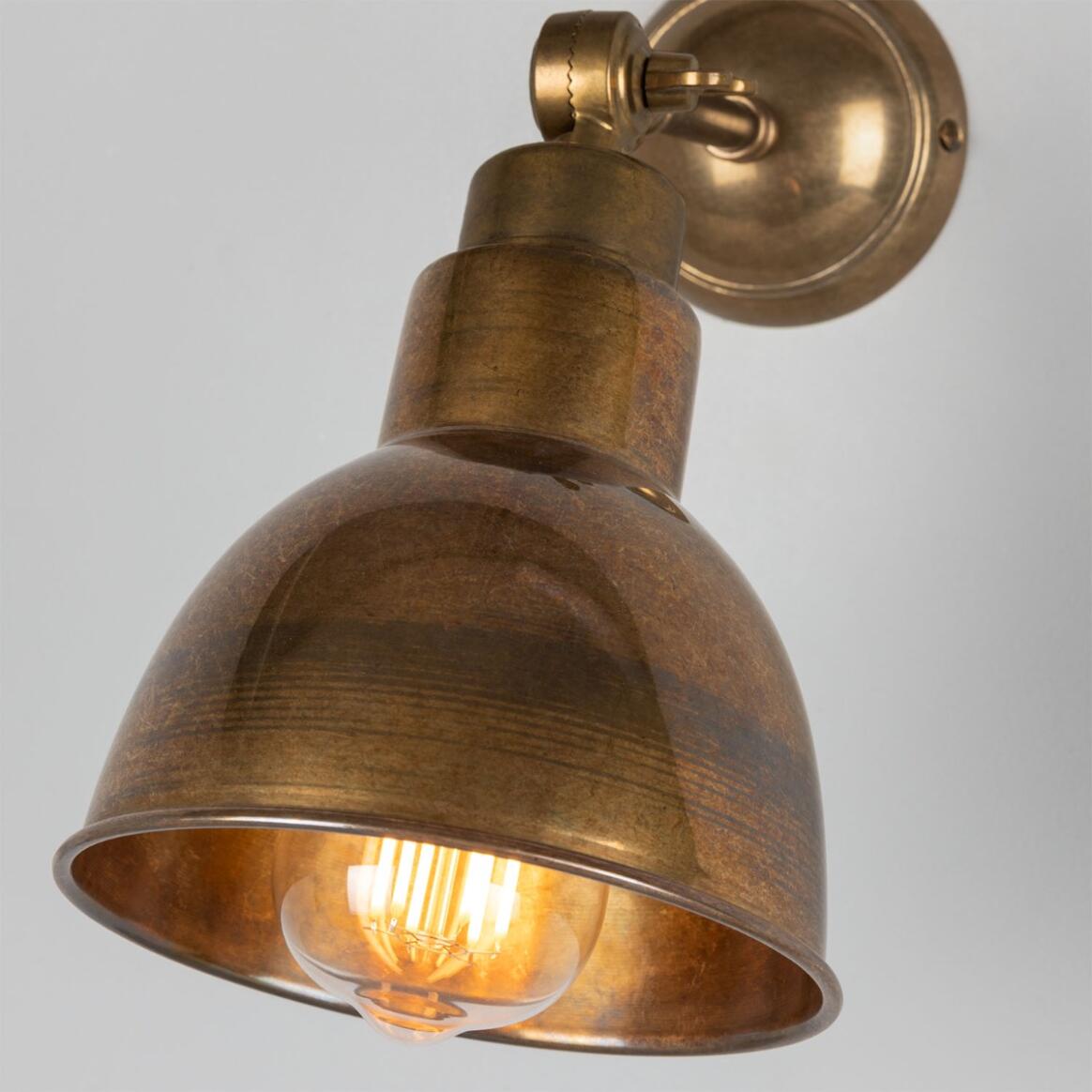 Mullan - Baku Vintage Adjustable Wall Light 15cm IP20 - Antique Brass Finish