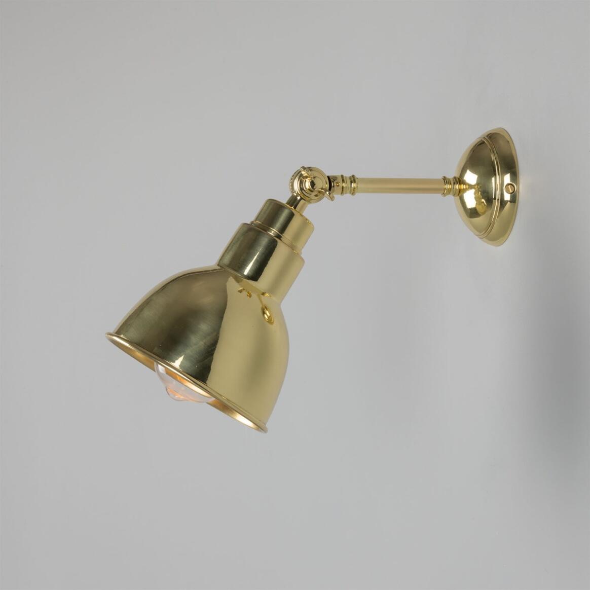 Mullan - Baku Vintage Adjustable Wall Light 15cm IP20 - Polished Brass Finish