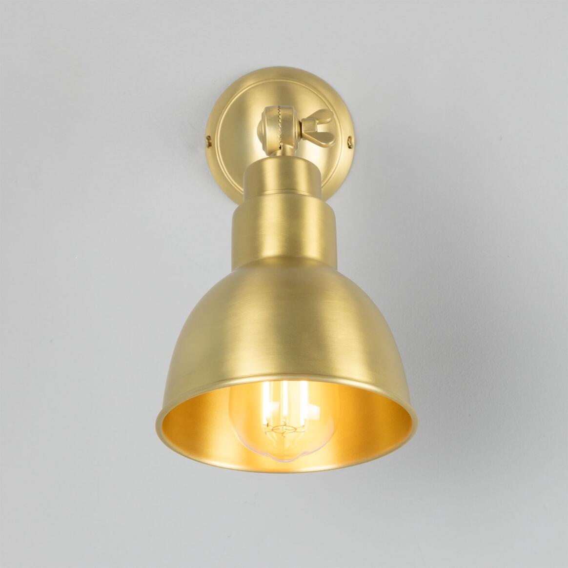 Mullan - Baku Vintage Adjustable Wall Light 15cm IP20 - Satin Brass Finish