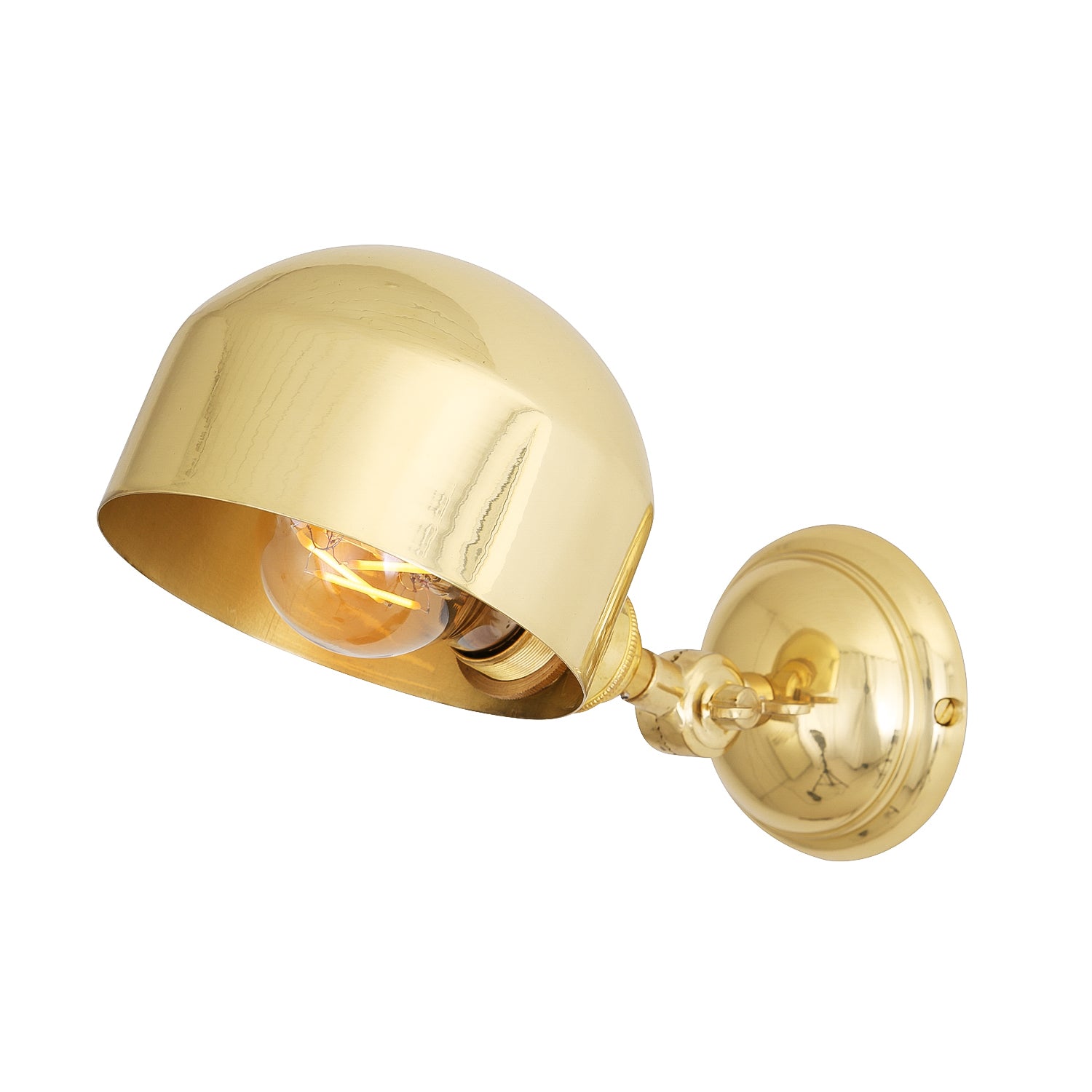 Mullan - San Jose Adjustable Modern Brass Wall Light 13cm IP20 - Polished Brass Finish