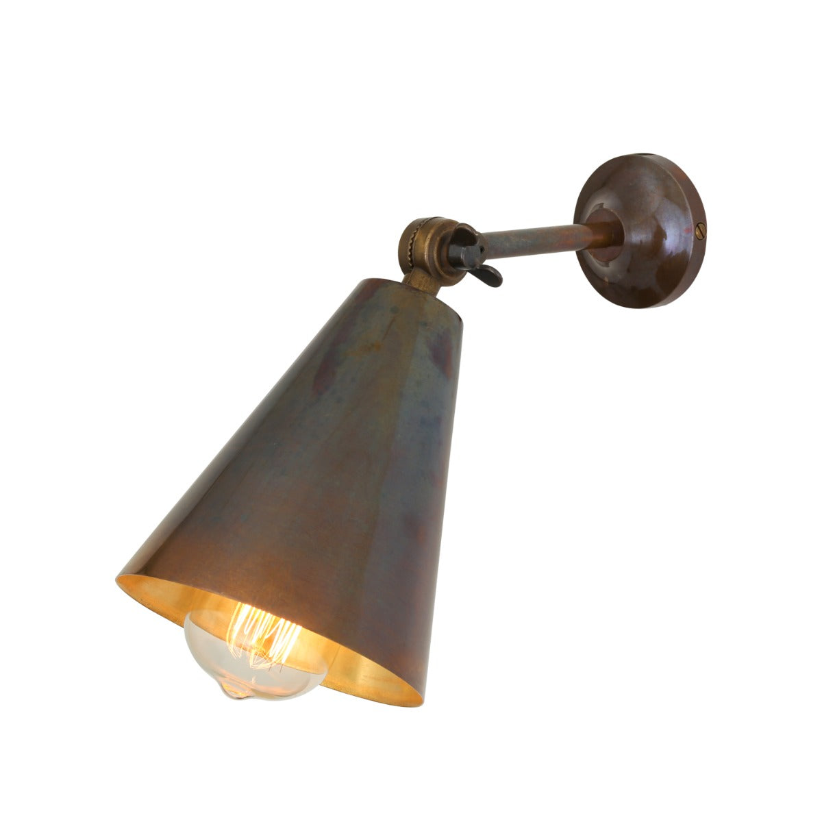 Mullan - Moya Adjustable Brass Wall Light 14cm IP20 - Antique Brass Finish