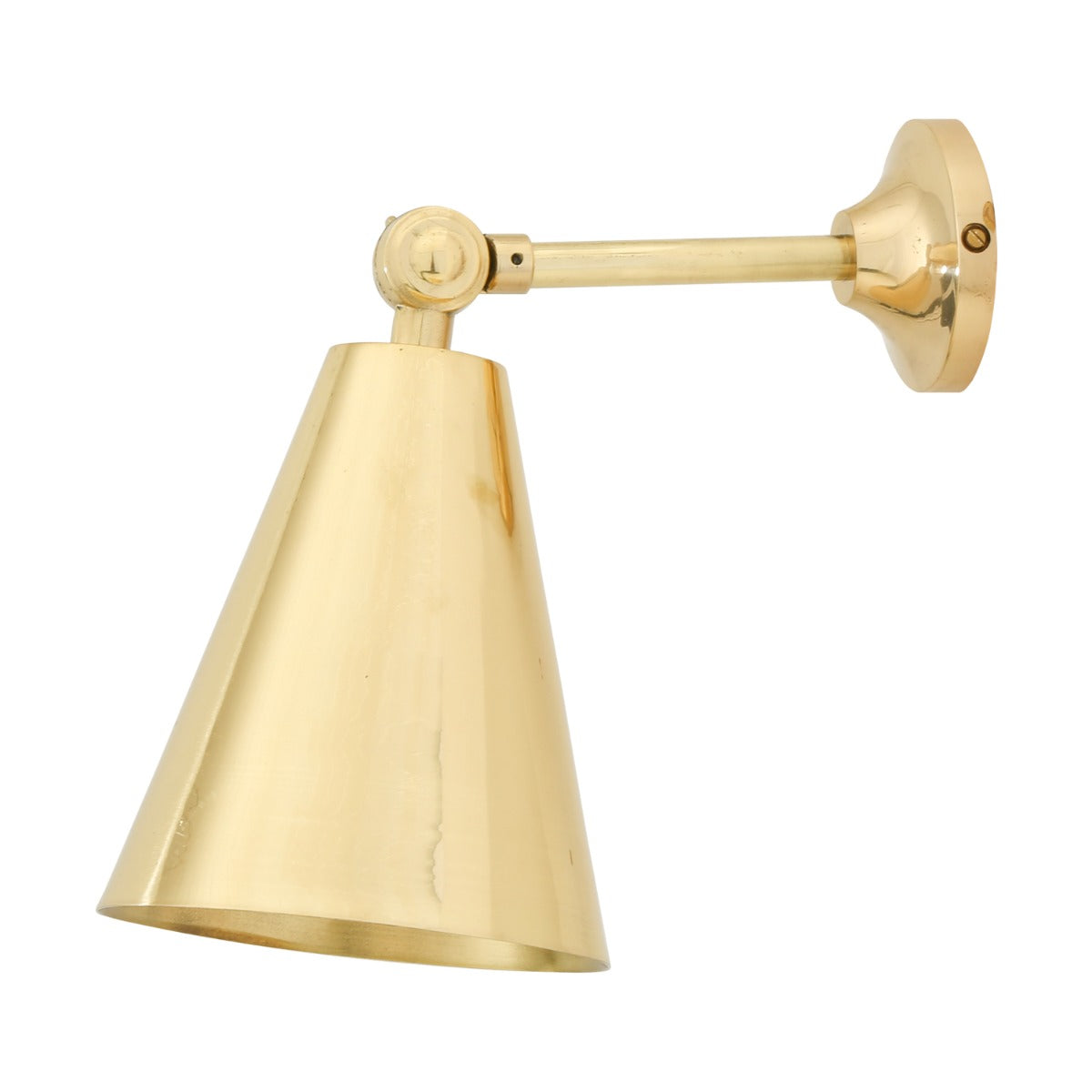 Mullan - Moya Adjustable Brass Wall Light 14cm IP20 - Polished Brass Finish