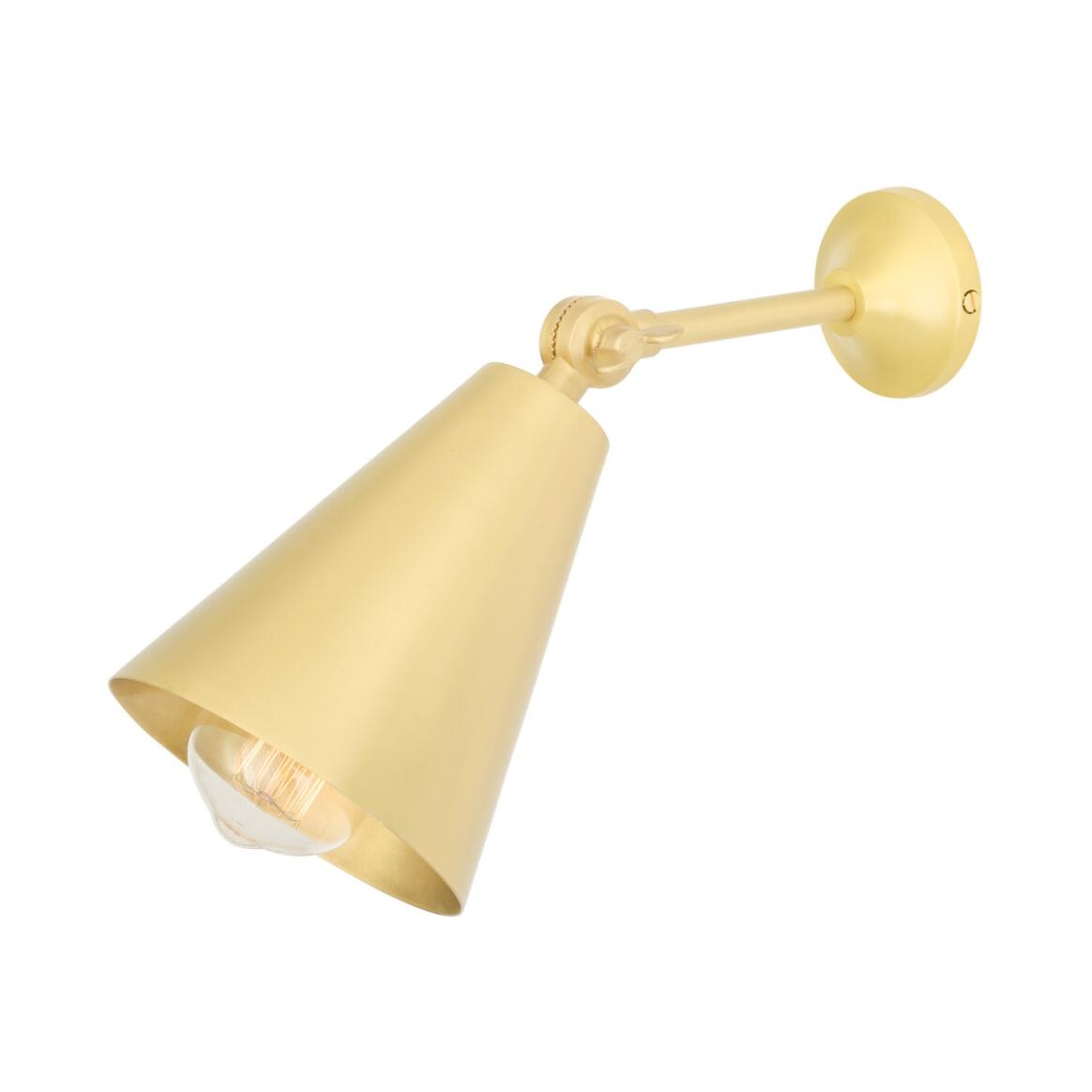 Mullan - Moya Adjustable Brass Wall Light 14cm IP20 - Satin Brass Finish