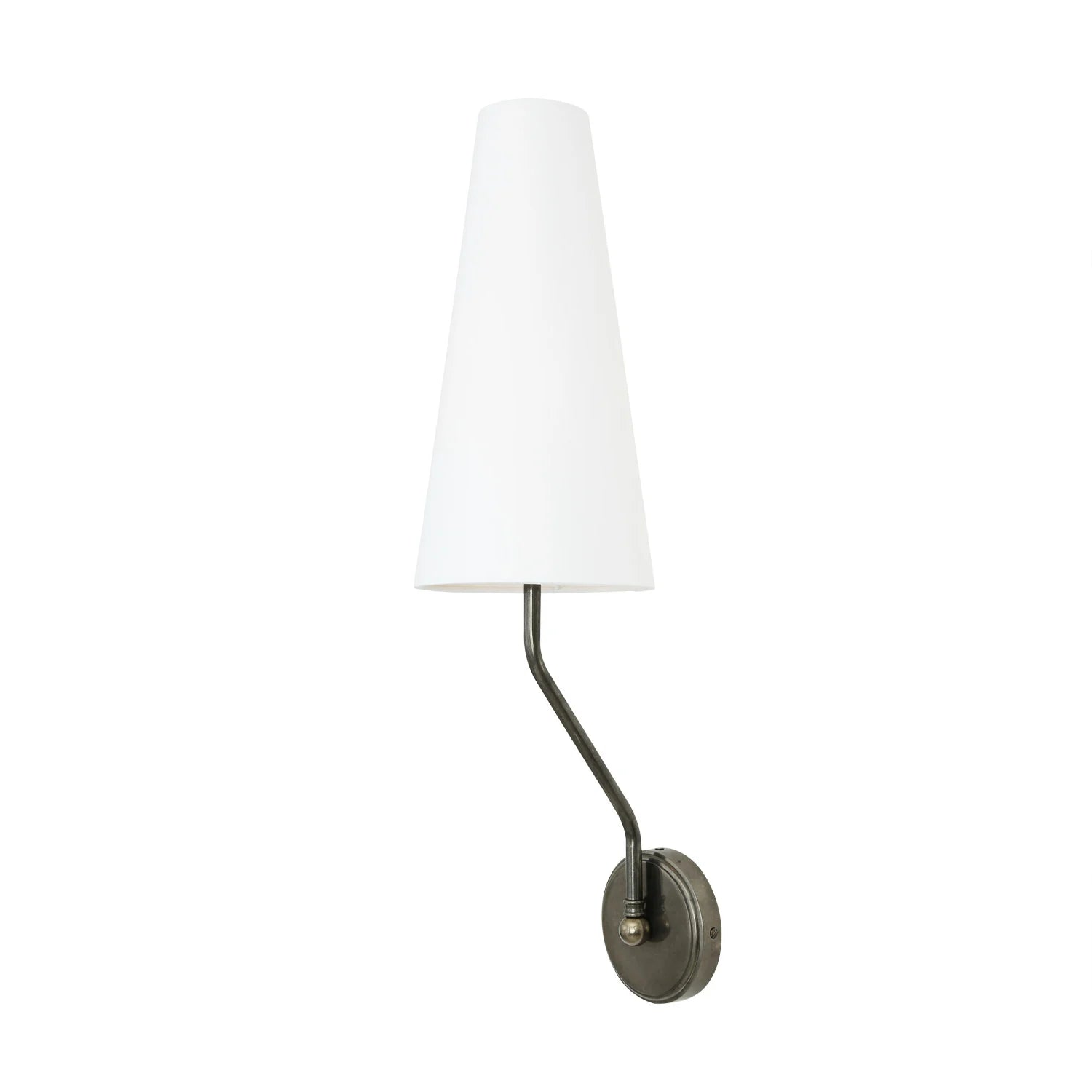 Mullan - Rhyl Modern Wall light with Fabric Shade 72cm IP20 - Antique Silver Finish