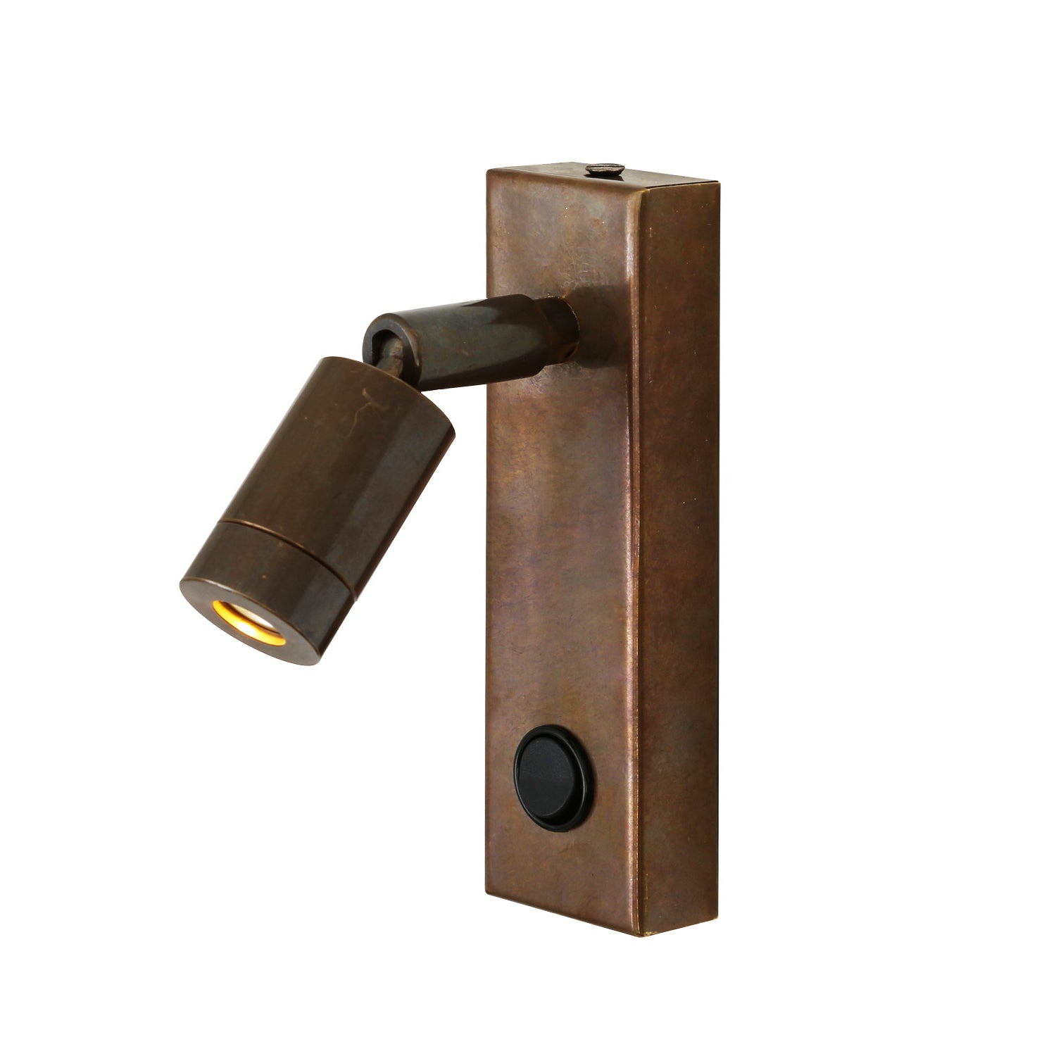 Mullan - Sampio Adjustable Brass Wall Spotlight 14cm IP20 - Antique Brass Finish
