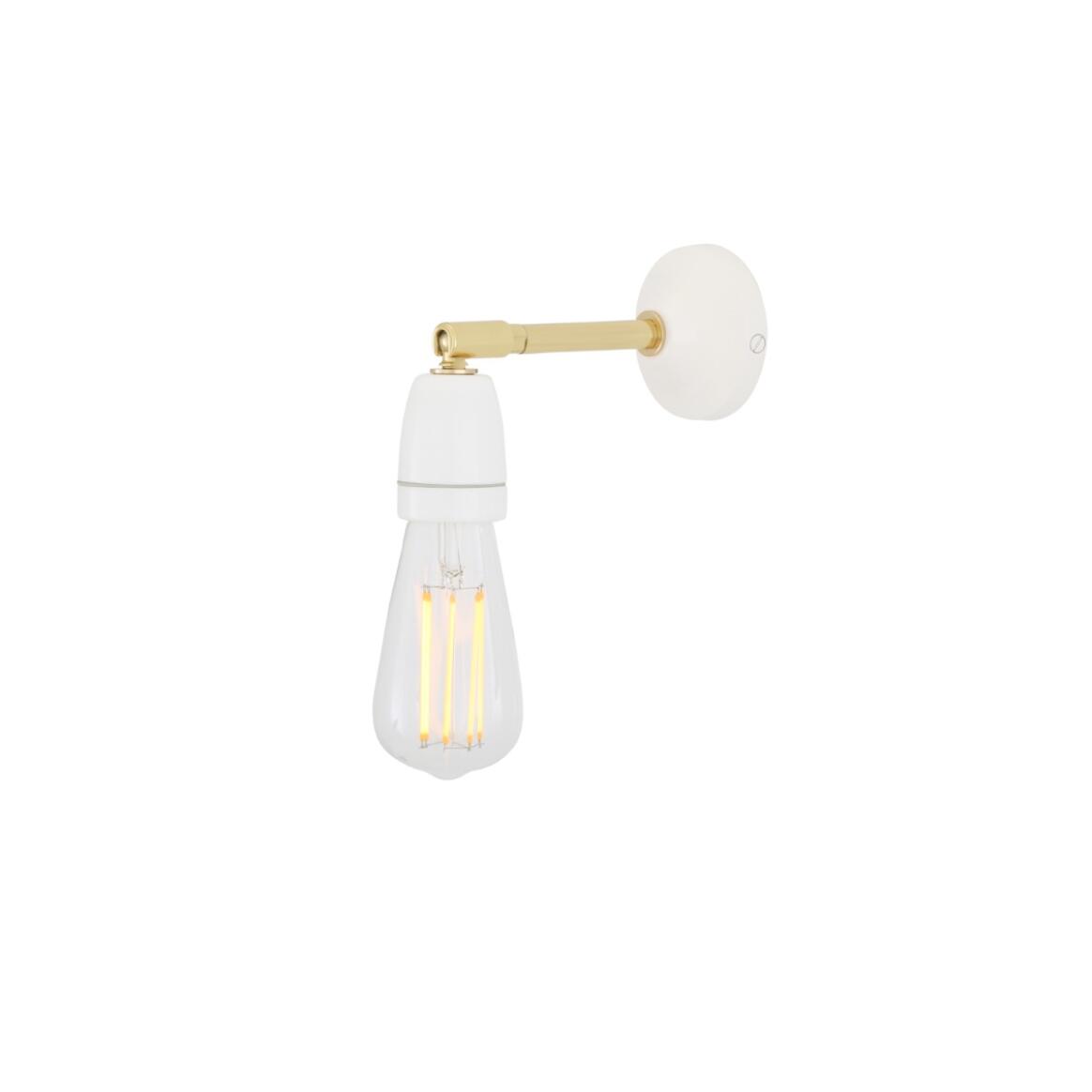 Mullan - Cabra Swivel Wall Light with Ceramic Lamp Holder - White Finish