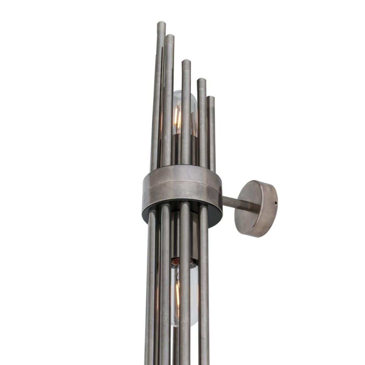 Mullan - Victoria Brass Wall Light - Antique Silver Finish