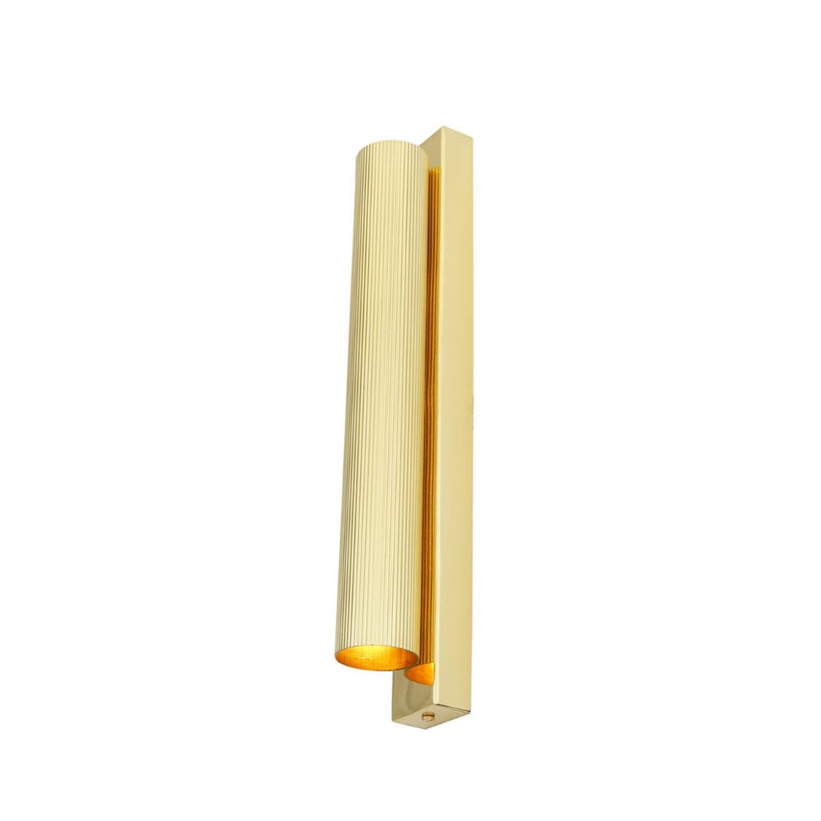 Mullan - Royce Modern Brass Wall Light 40cm IP20 - Polished Brass Finish