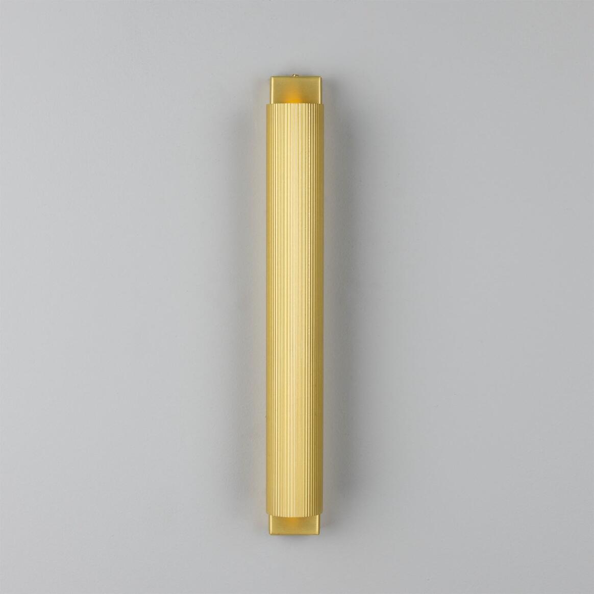 Mullan - Royce Modern Brass Wall Light 40cm IP20 - Satin Brass Finish