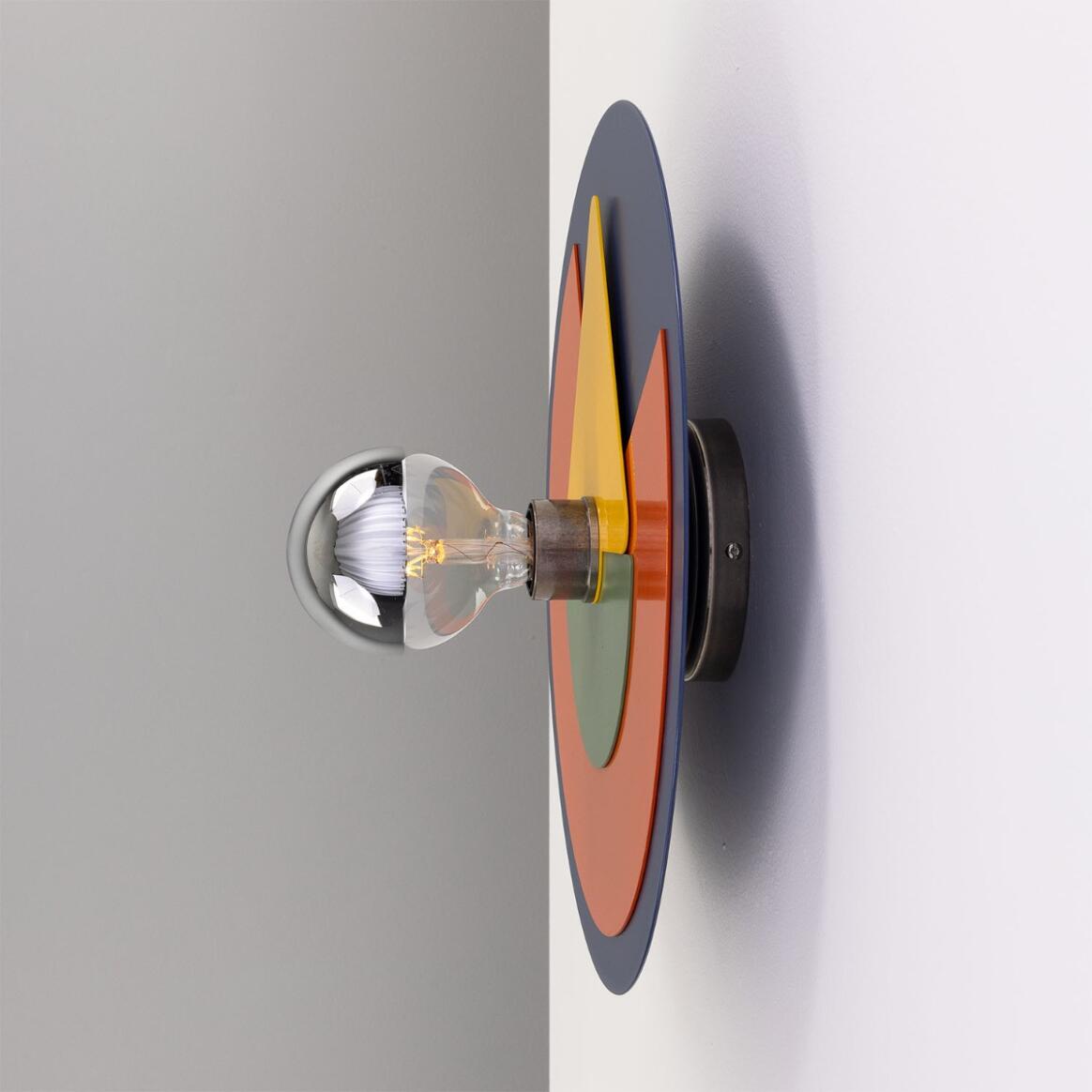 Mullan - Neptune Colourful Disc Wall Light 40cm IP20 - Antique Silver Finish