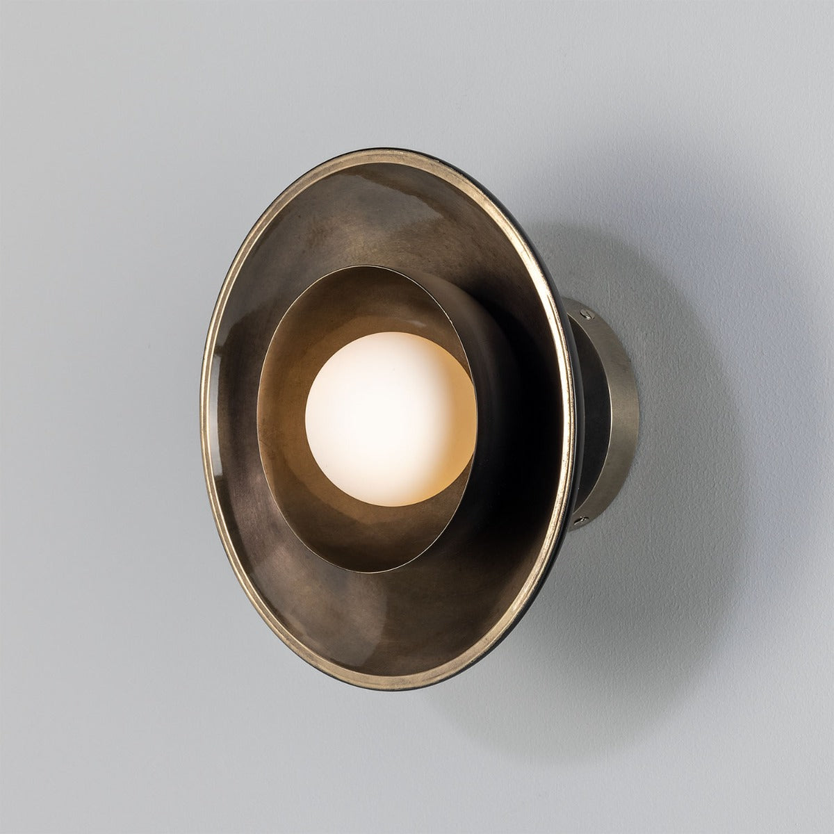 Mullan - Marrakesh Art Deco Wall Light 25cm IP20 - Antique Silver And Powder Coated Matte Black Finish