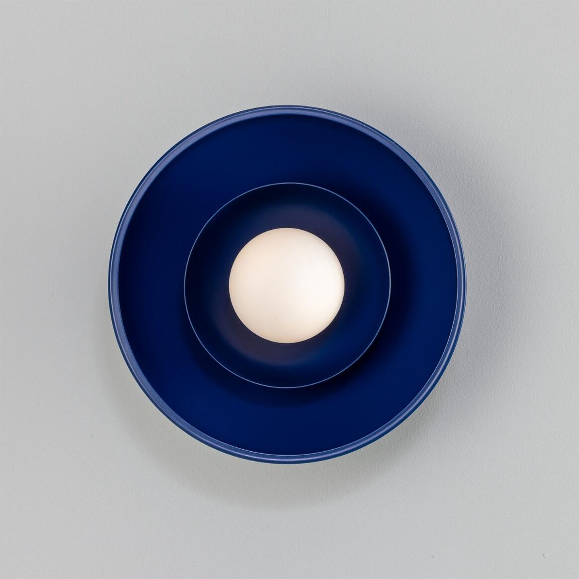 Mullan - Marrakesh Art Deco Wall Light 25cm IP20 - Powder Coated Sapphire Blue Finish