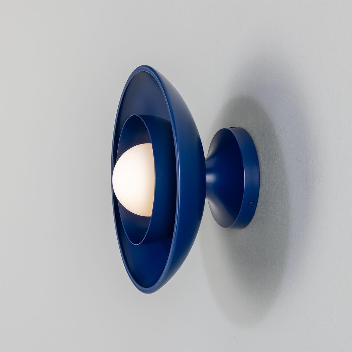 Mullan - Marrakesh Art Deco Wall Light 25cm IP20 - Powder Coated Sapphire Blue Finish