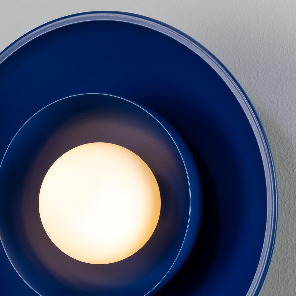 Mullan - Marrakesh Art Deco Wall Light 25cm IP20 - Powder Coated Sapphire Blue Finish