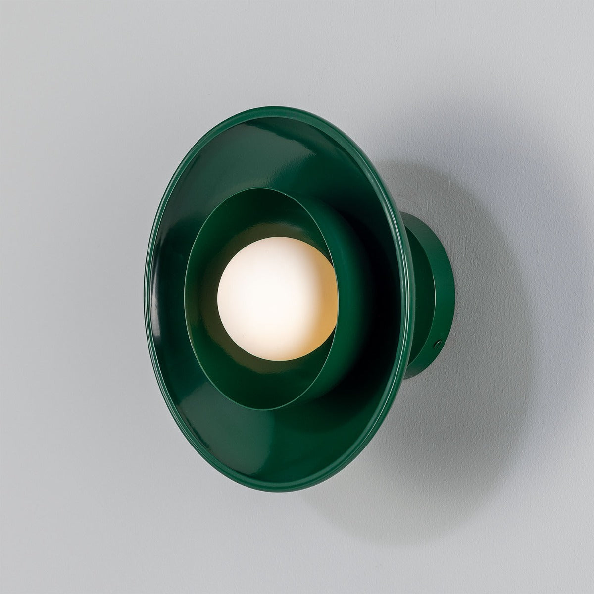 Mullan - Marrakesh Art Deco Wall Light 25cm IP20 - Powder Coated Racing Green Finish