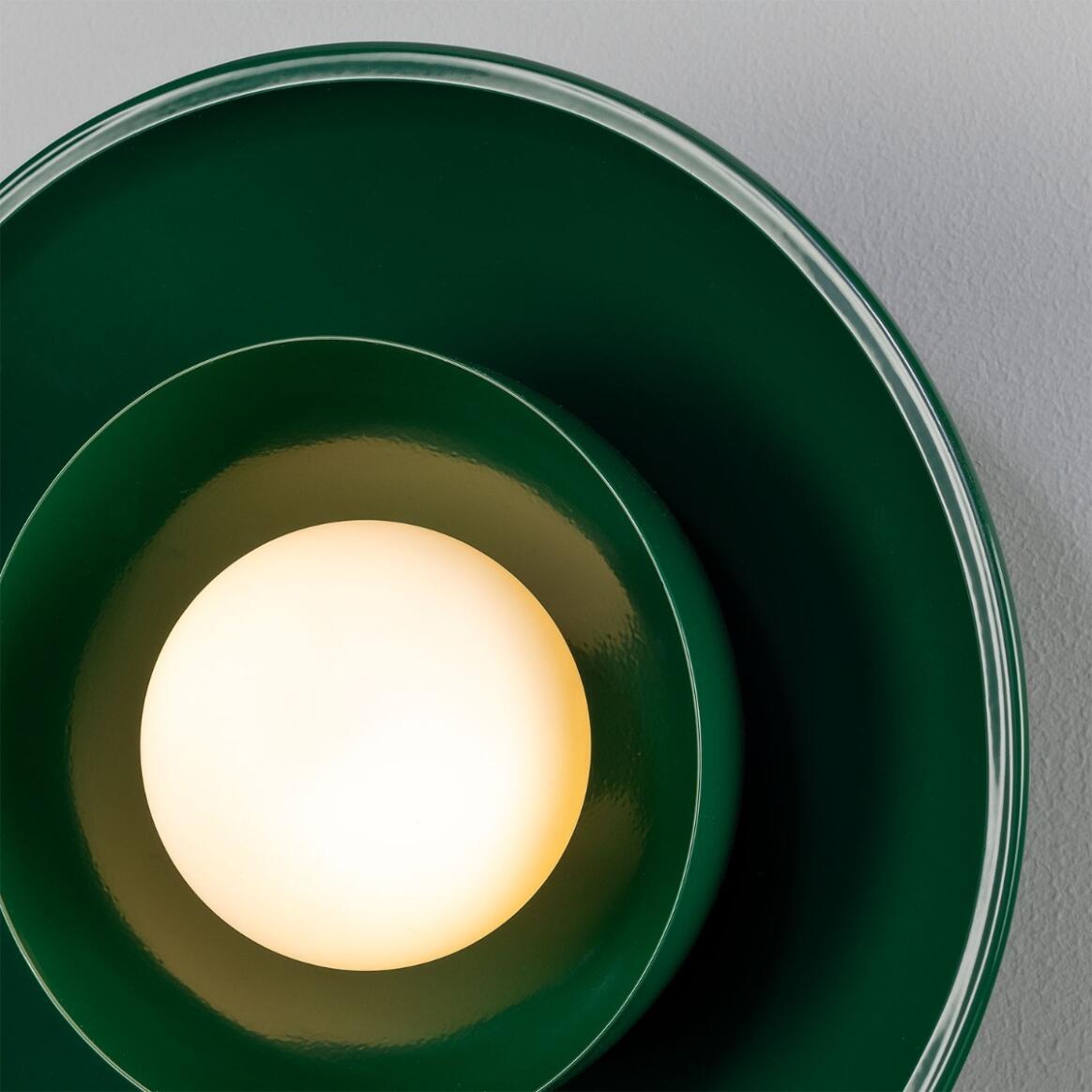 Mullan - Marrakesh Art Deco Wall Light 25cm IP20 - Powder Coated Racing Green Finish