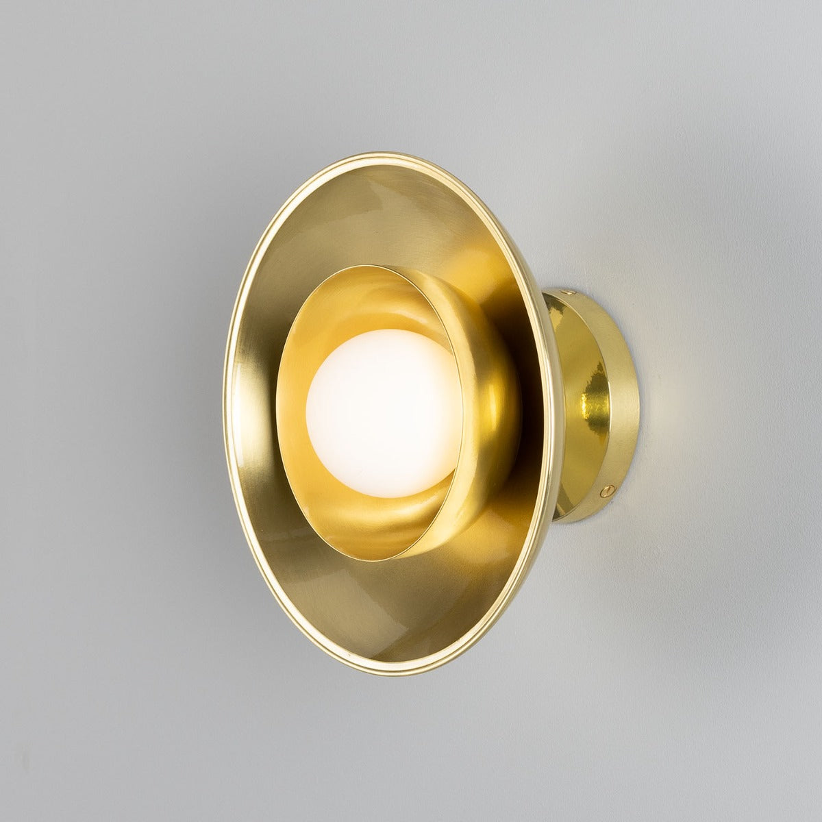 Mullan - Marrakesh Art Deco Wall Light 25cm IP20 - Polished Brass Finish