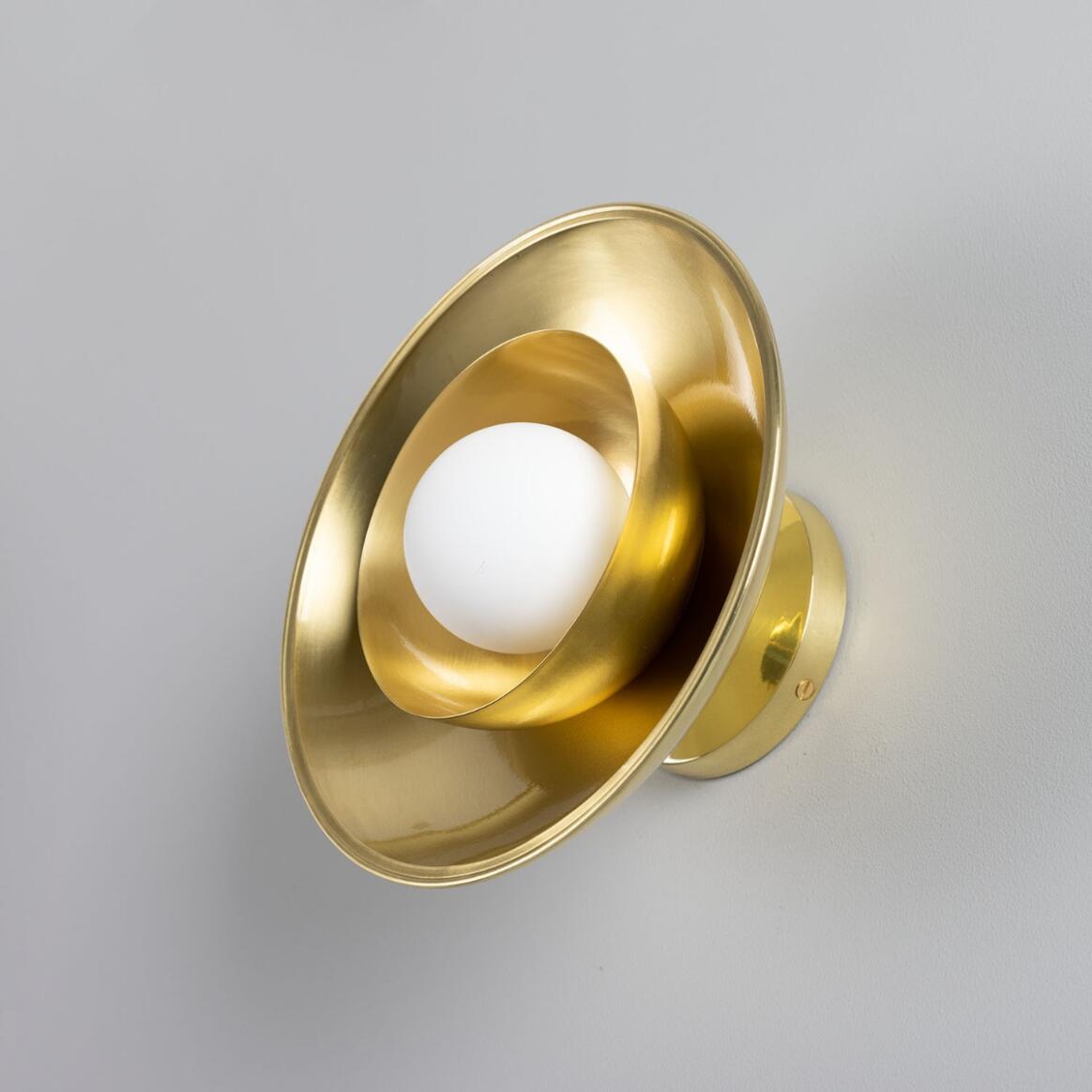 Mullan - Marrakesh Art Deco Wall Light 25cm IP20 - Polished Brass Finish