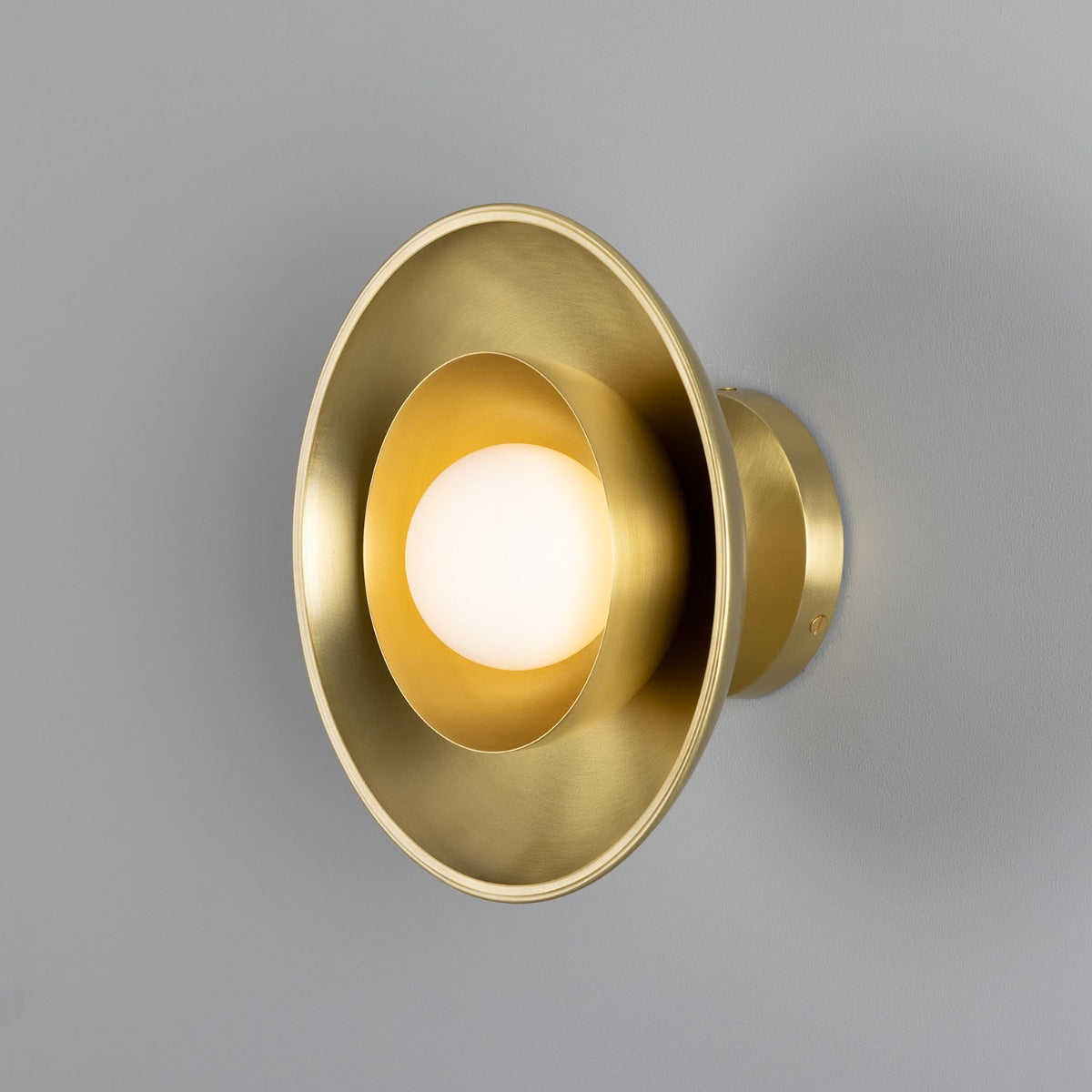 Mullan - Marrakesh Art Deco Wall Light 25cm IP20 - Satin Brass Finish