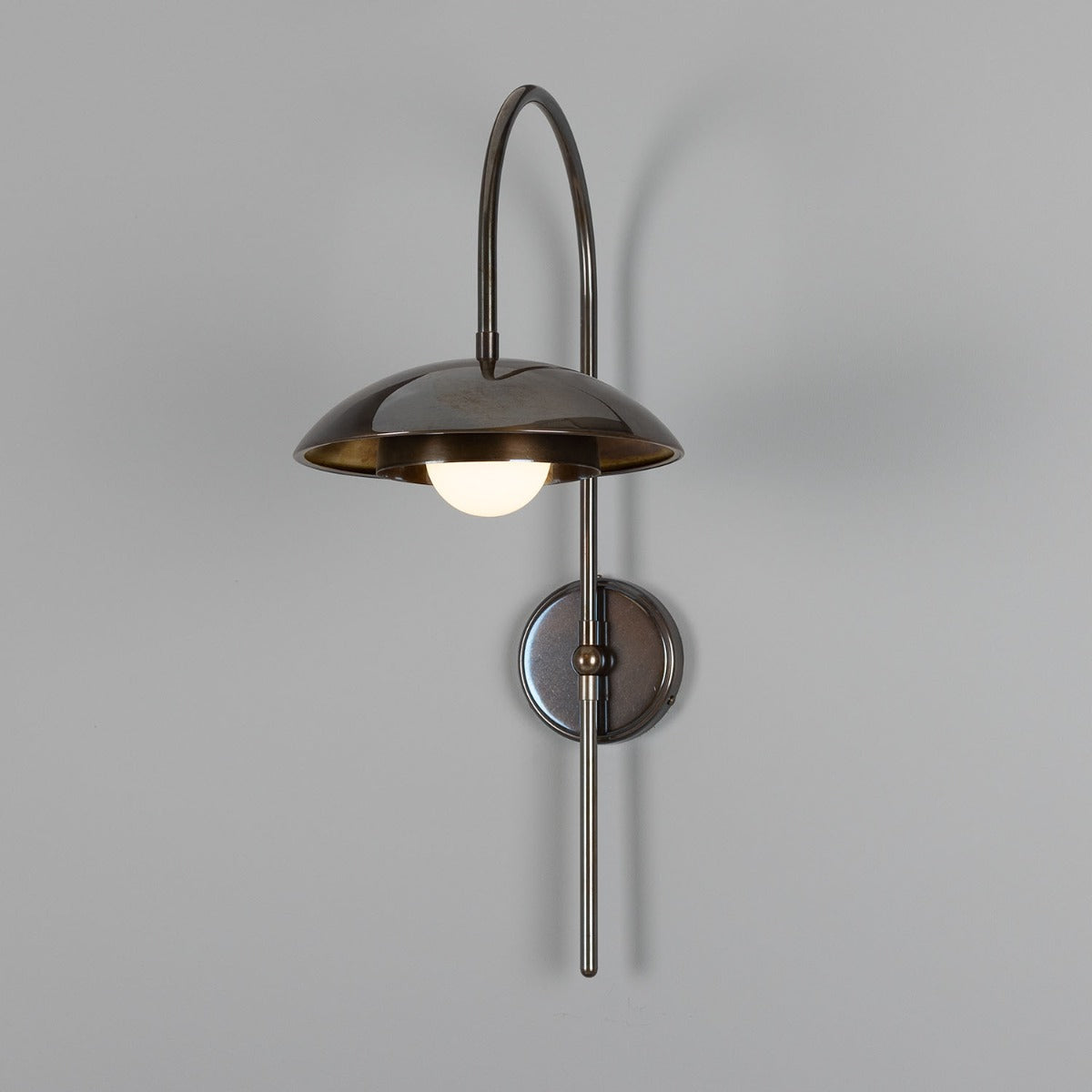 Mullan - Marrakesh Art Deco Arc Wall Light 60cm IP20 - Antique Brass Finish